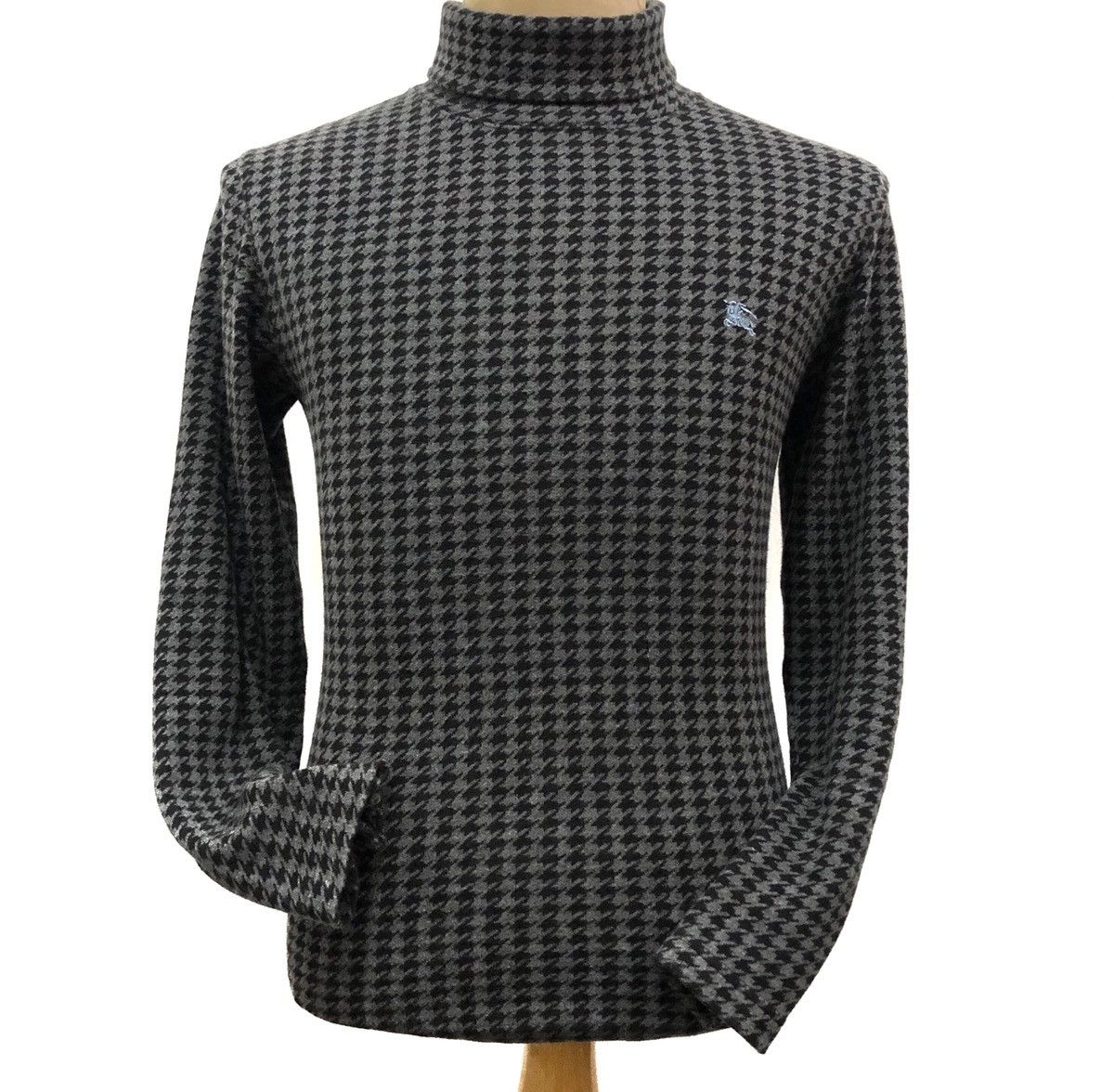 Pre-owned Burberry Black Label Houndstooth Checkturtleneck In Black/grey