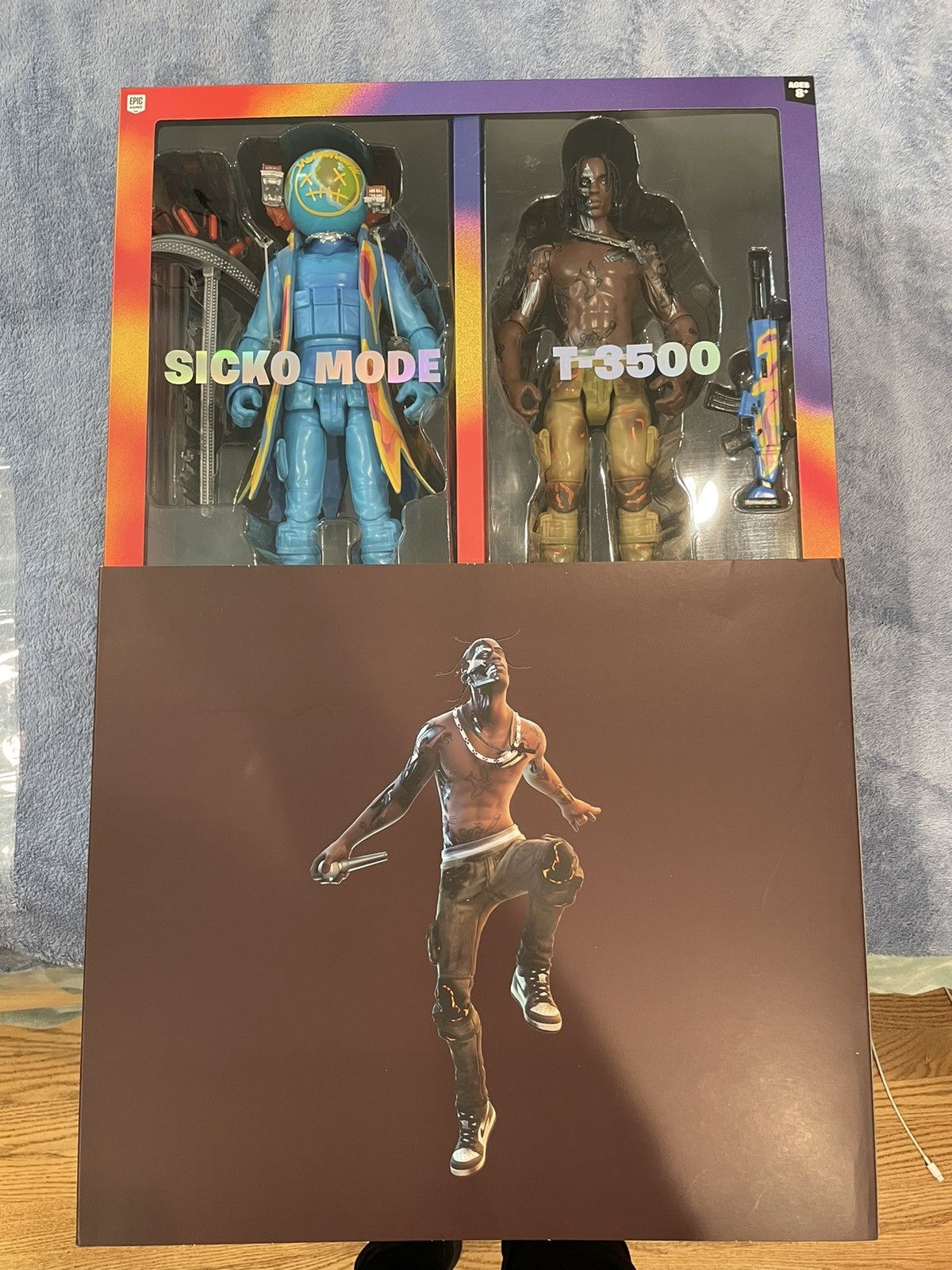 image of Travis Scott Cactus Jack X Fortnite Action Figure Duo Set in Brown, Men's