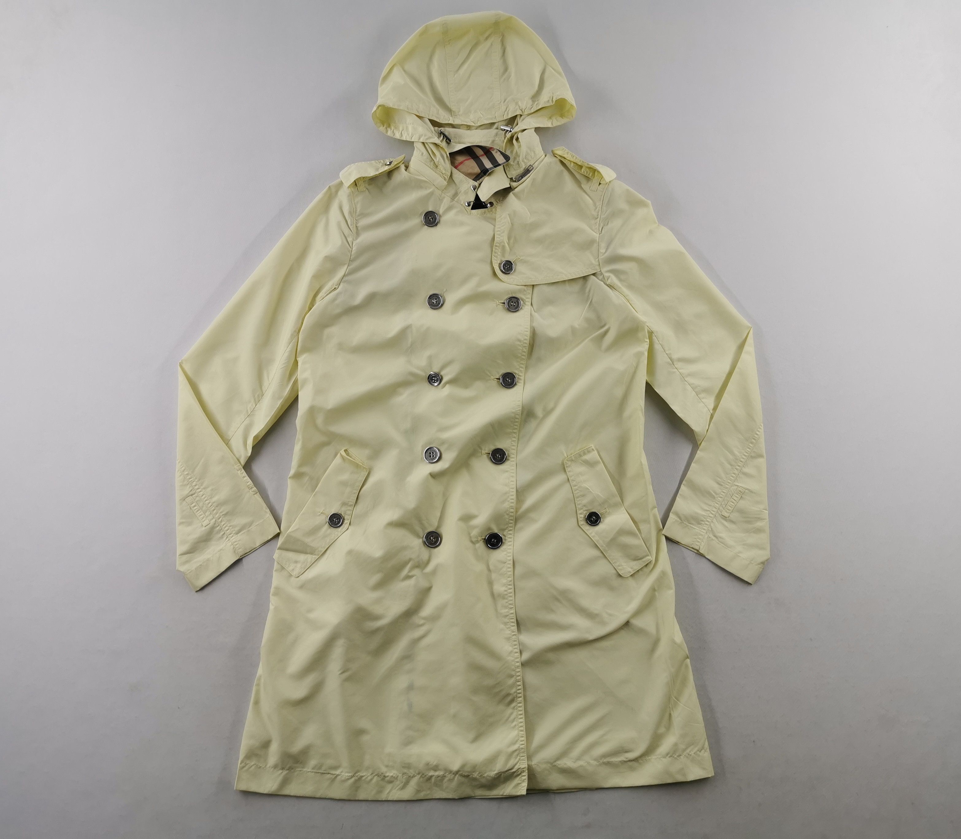 Vintage 90s Burberry Trench Coat Jacket Size M