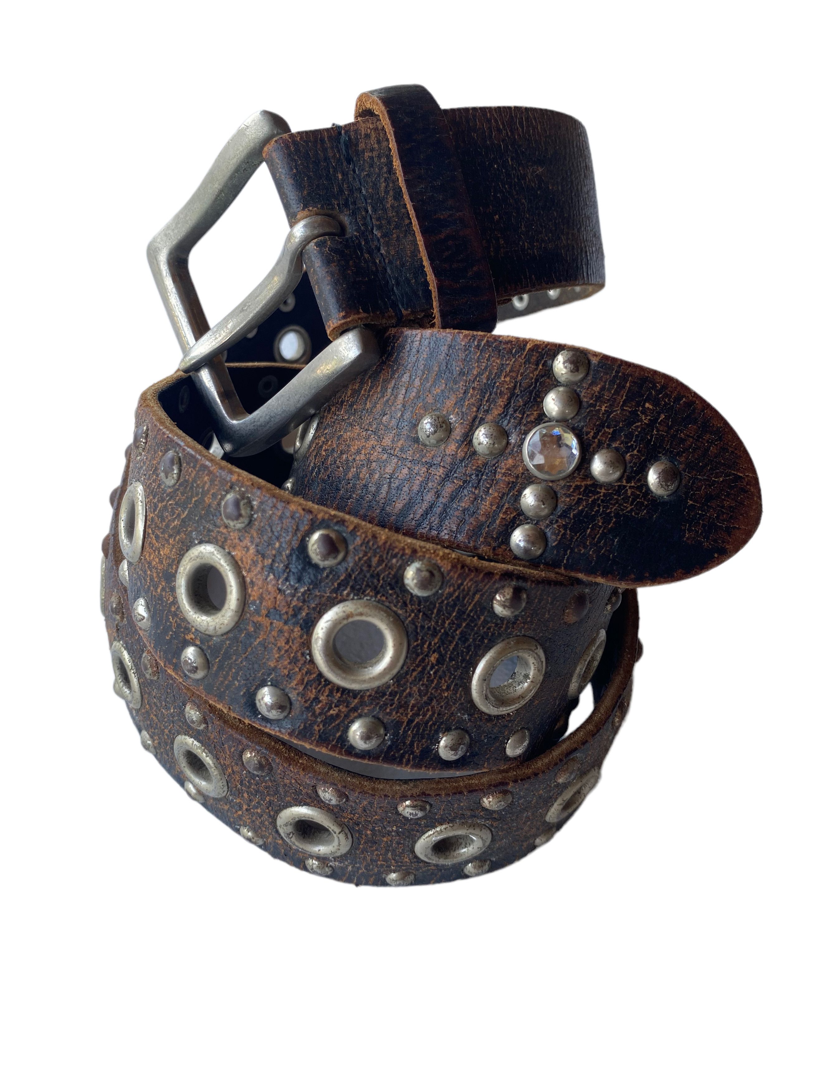 Leather VINTAGE BUCKLE LEATHER BELT Size ONE SIZE - 1 Thumbnail