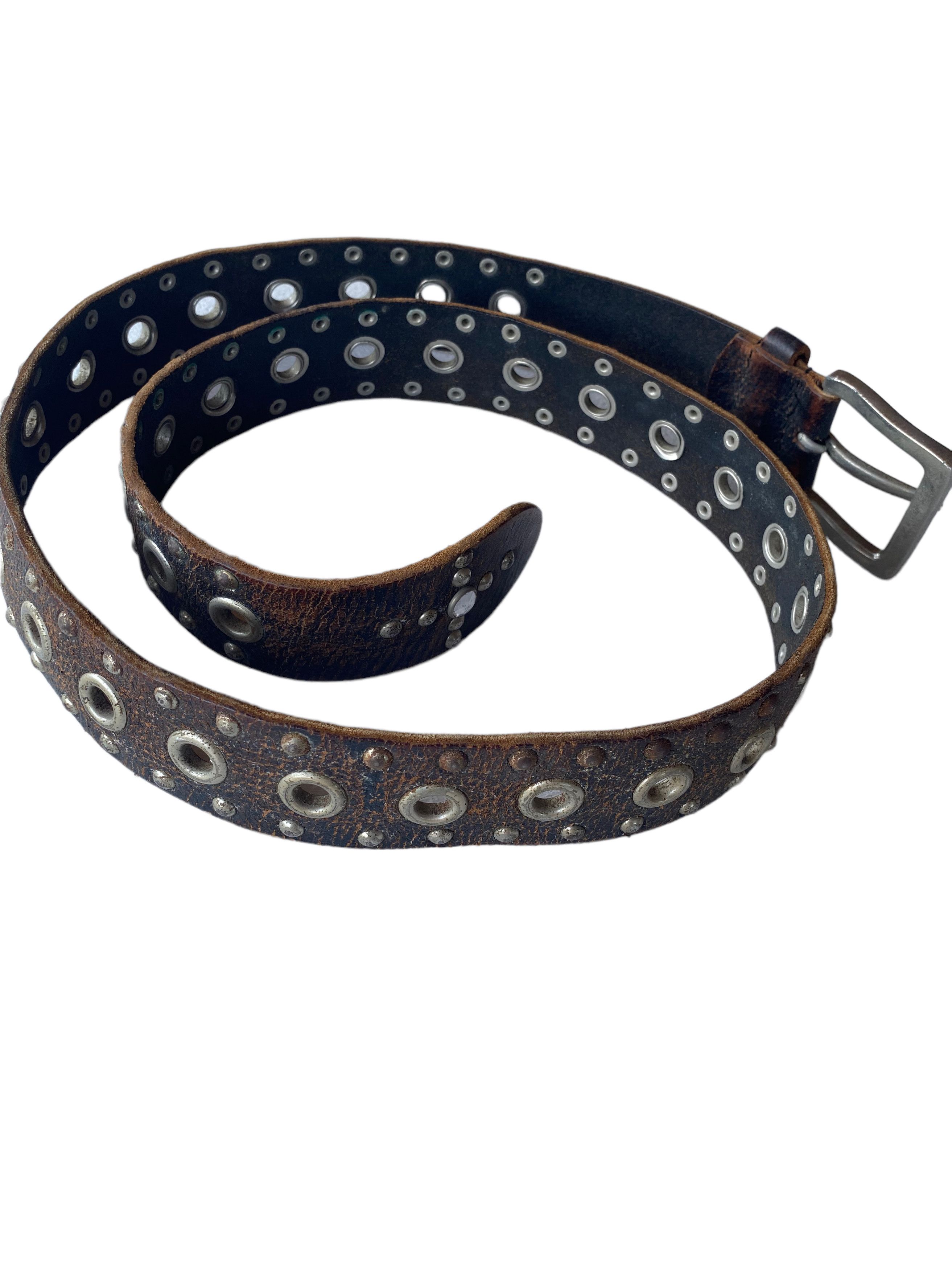 Leather VINTAGE BUCKLE LEATHER BELT Size ONE SIZE - 4 Thumbnail