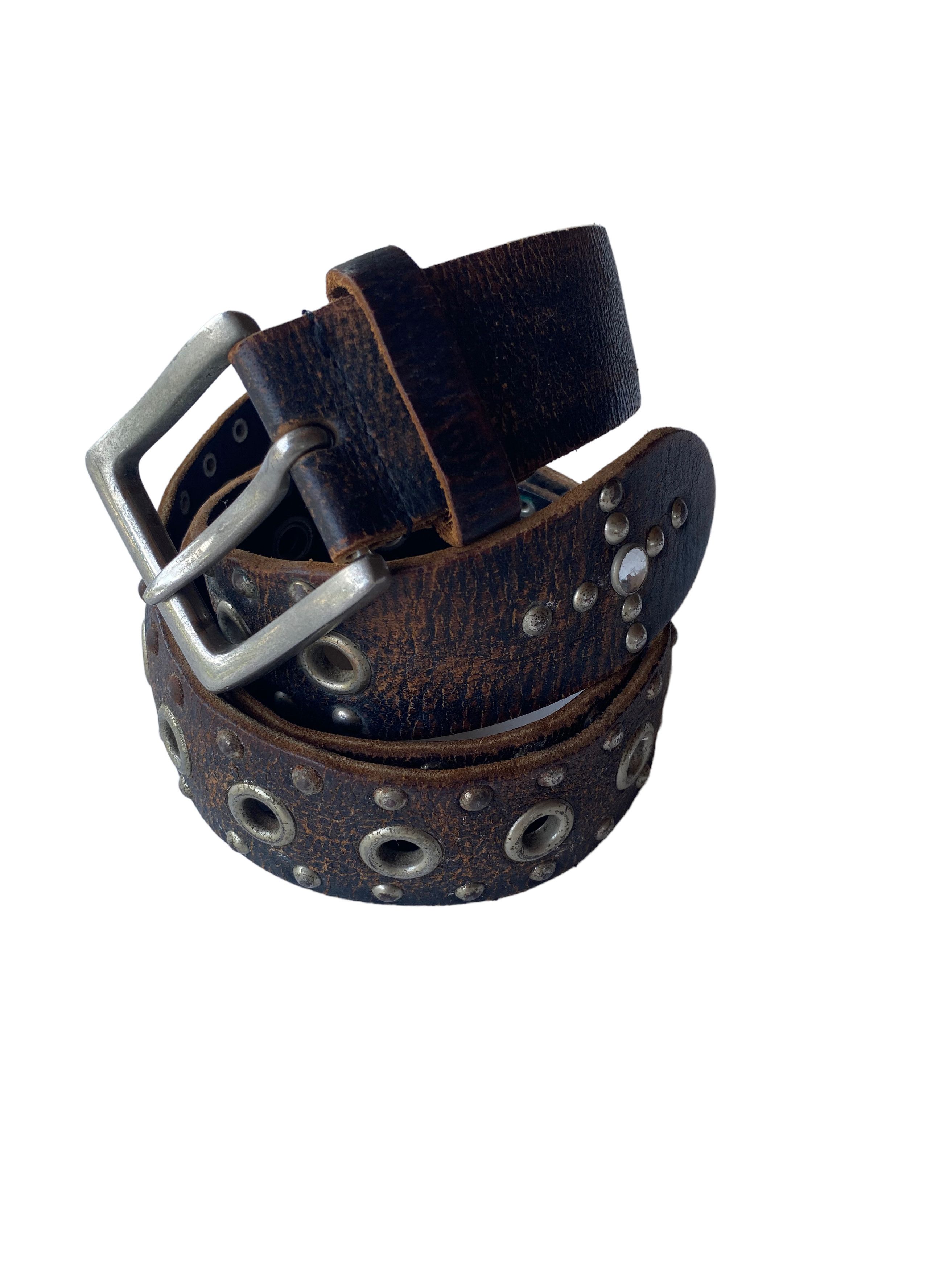 Leather VINTAGE BUCKLE LEATHER BELT Size ONE SIZE - 2 Thumbnail