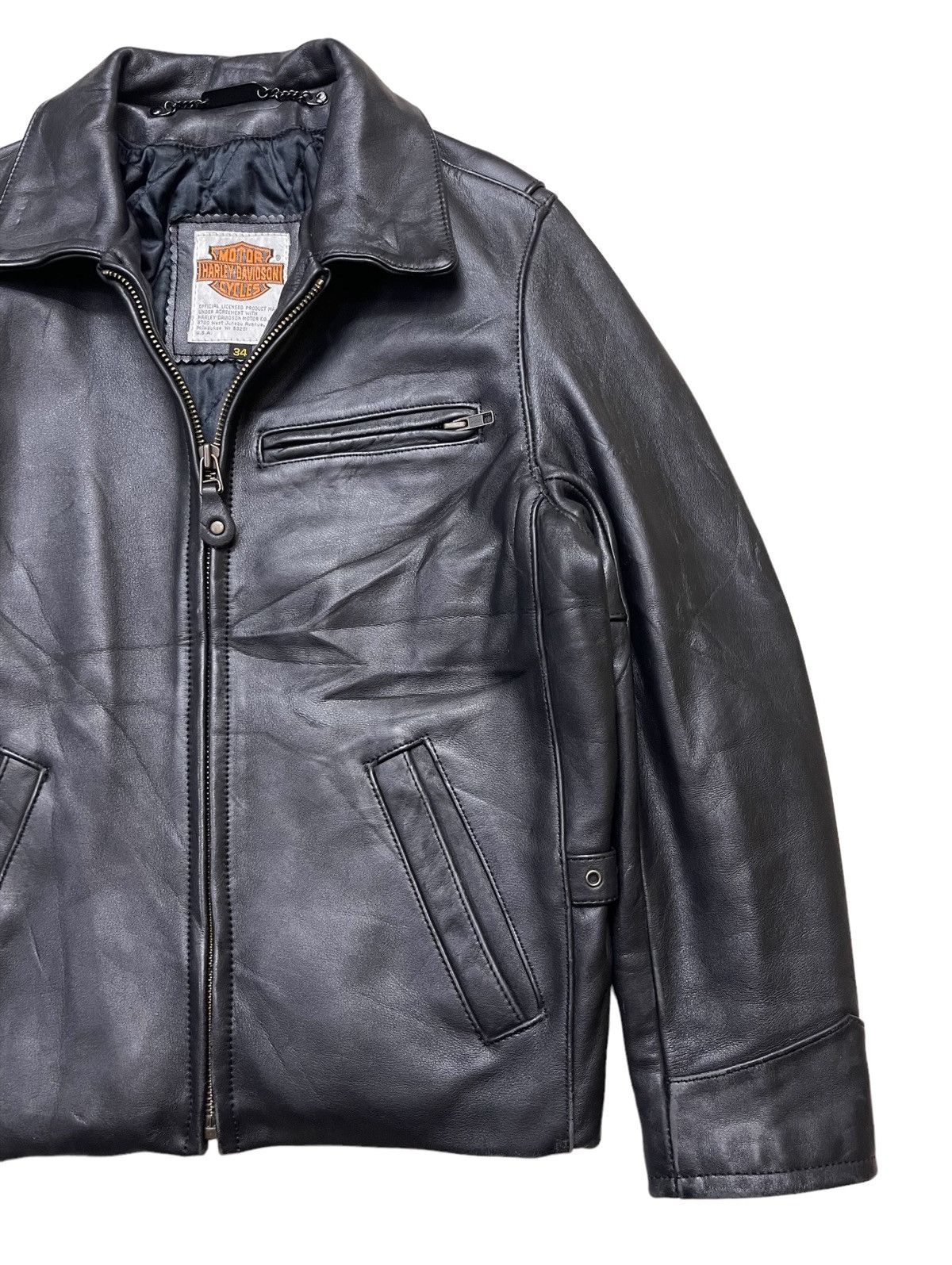 Harley Davidson × Vintage Harley Davidson Horsehide Leather Bikers Jacket Size US S / EU 44-46 / 1 - 3 Thumbnail