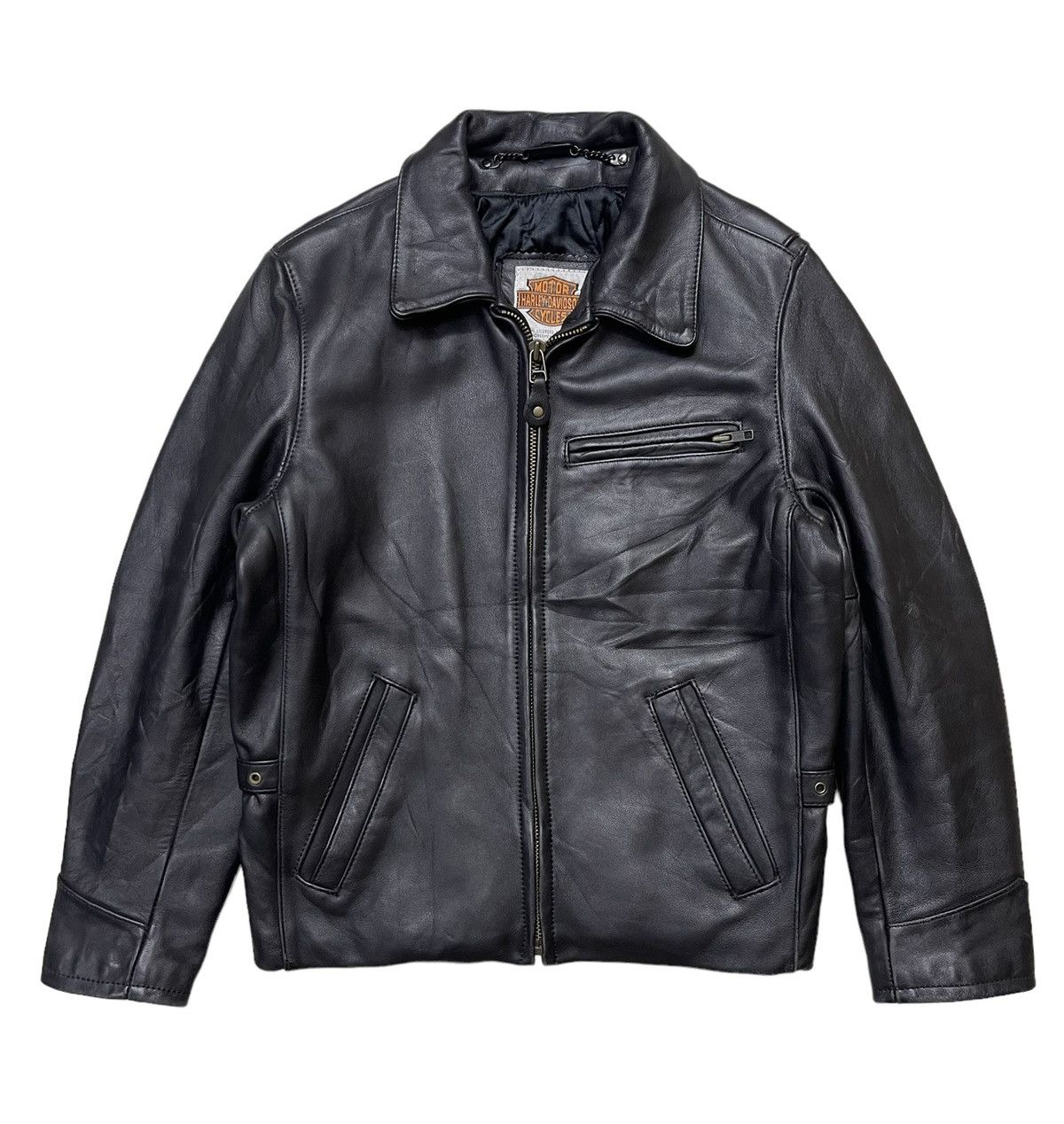 Harley Davidson × Vintage Harley Davidson Horsehide Leather Bikers Jacket Size US S / EU 44-46 / 1 - 6 Thumbnail