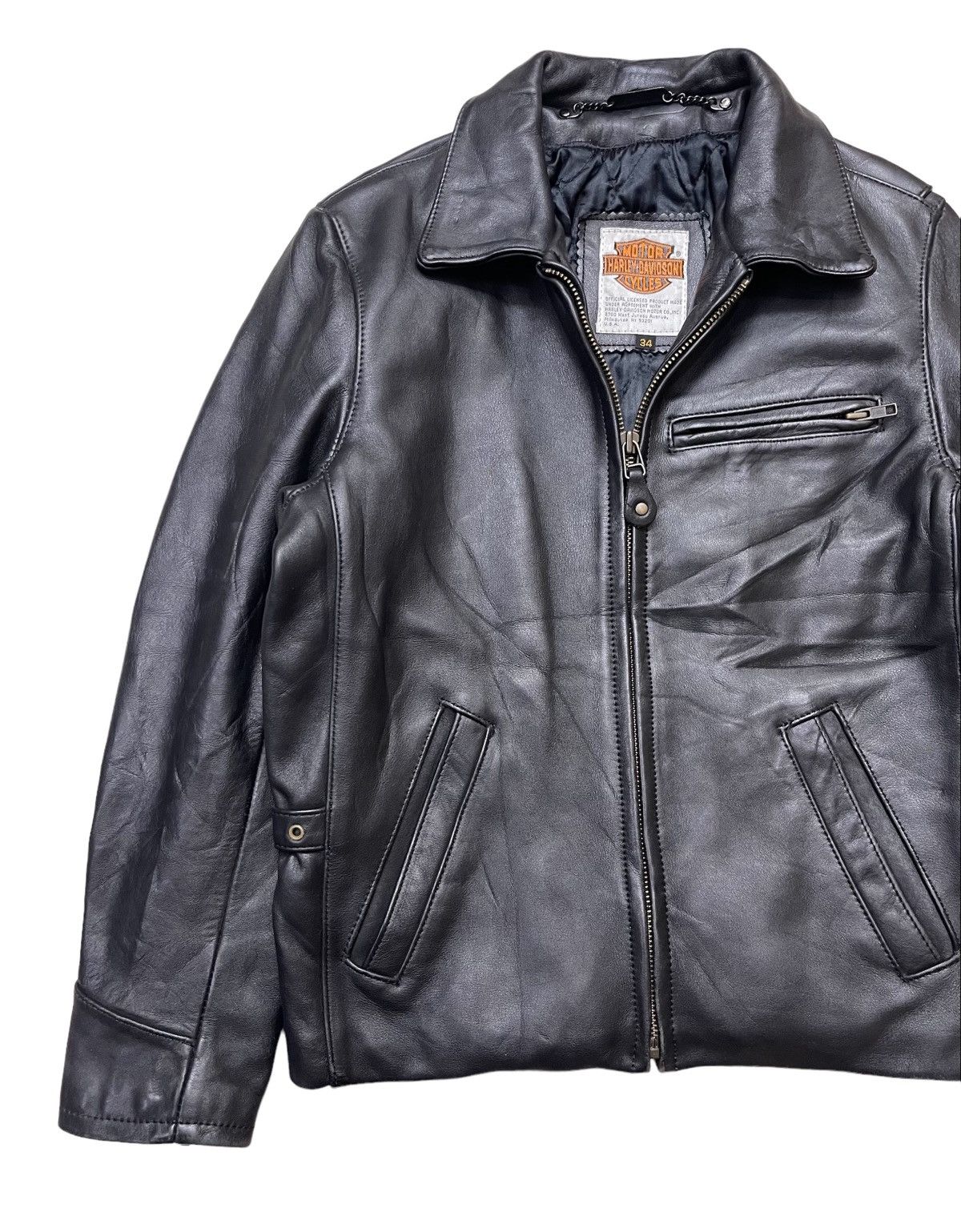 Harley Davidson × Vintage Harley Davidson Horsehide Leather Bikers Jacket Size US S / EU 44-46 / 1 - 4 Thumbnail