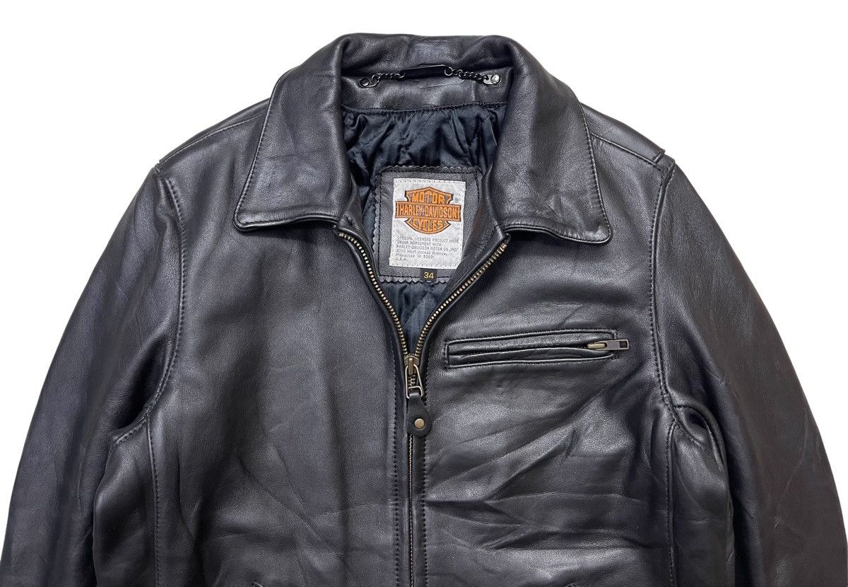 Harley Davidson × Vintage Harley Davidson Horsehide Leather Bikers Jacket Size US S / EU 44-46 / 1 - 5 Thumbnail