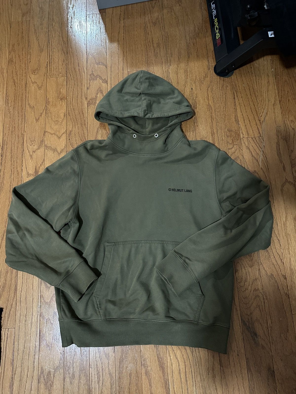 Helmut Lang Helmut Lang Olive Logo Hoodie Size US M / EU 48-50 / 2 - 1 Thumbnail