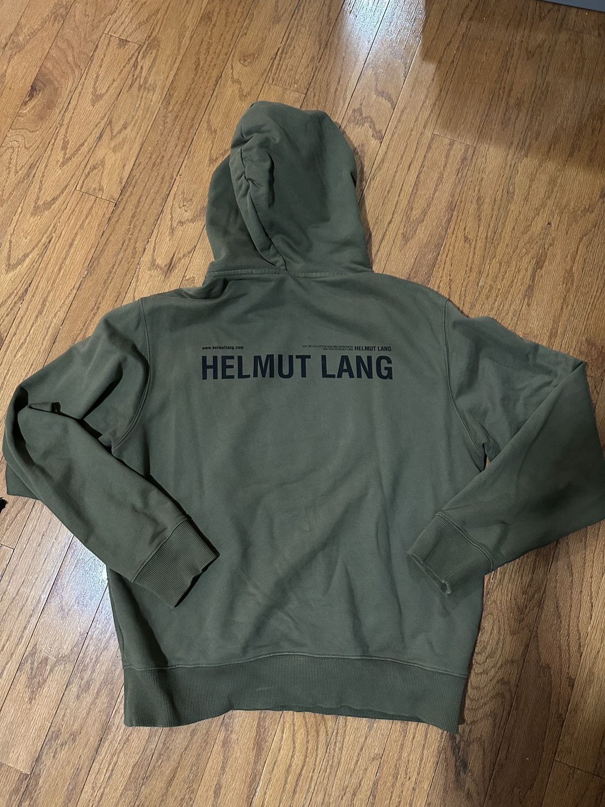 Helmut Lang Helmut Lang Olive Logo Hoodie Size US M / EU 48-50 / 2 - 4 Thumbnail