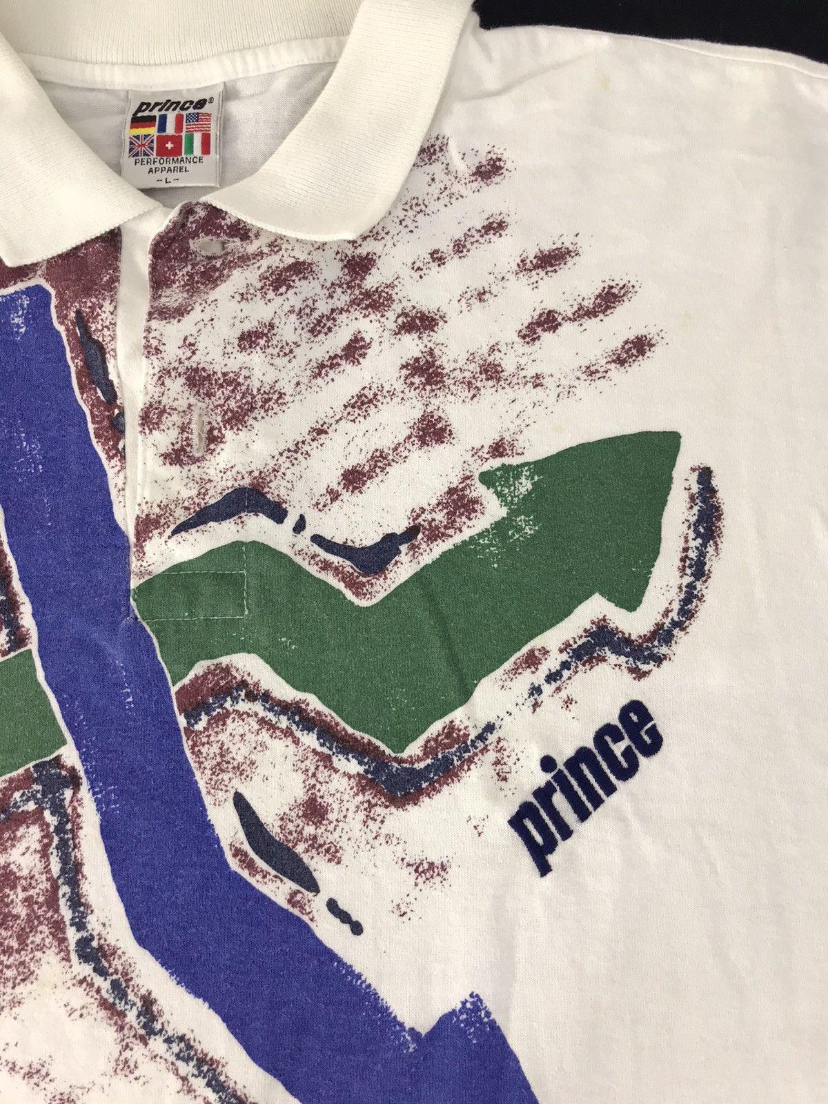 Prince × Vintage Vintage 90s Prince Polo T-shirt Tee Striped Style Printed Size US L / EU 52-54 / 3 - 3 Thumbnail
