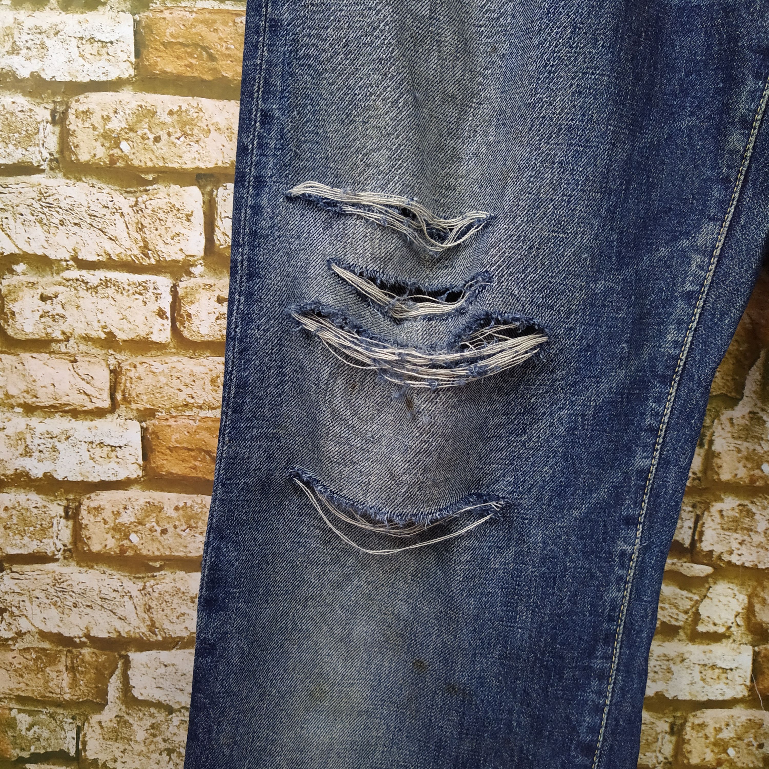Big John VTG BIG JOHN DISTRESSED DENIM JAPAN (D194) Size US 30 / EU 46 - 5 Thumbnail