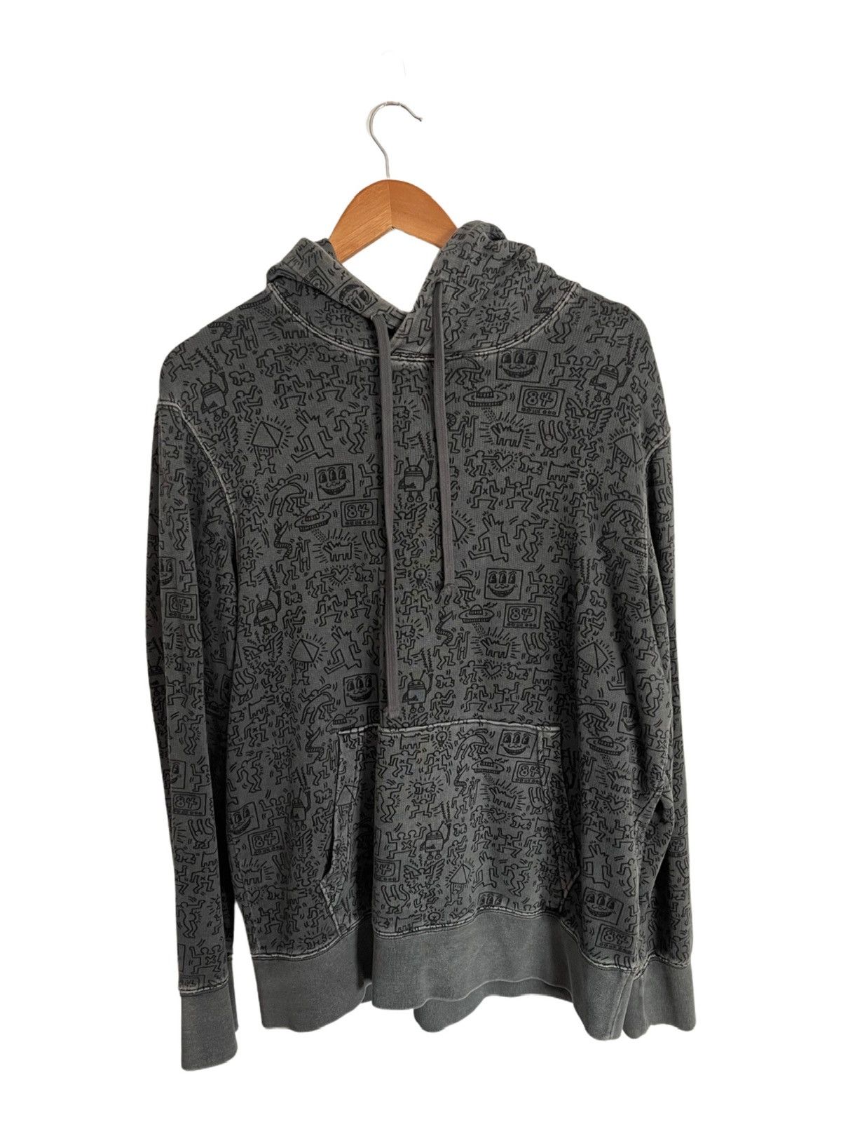 American Eagle Outfitters Keith Haring All Over Print Hoodie Size US M / EU 48-50 / 2 - 1 Thumbnail