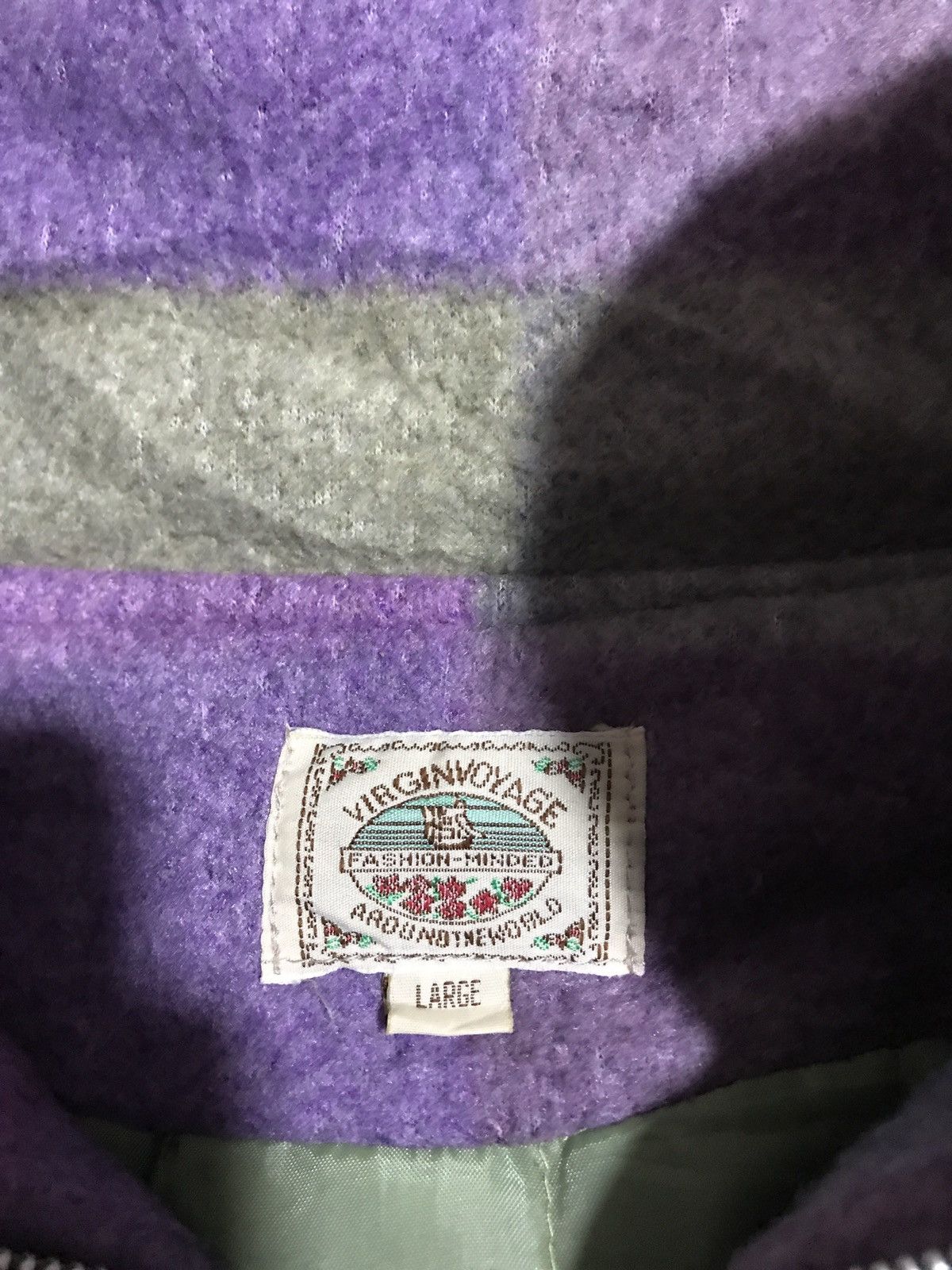 Japanese Brand × Vintage VIRGIN VOYAGE PLAID WOOL FABRIC VINTAGE JACKET Size US L / EU 52-54 / 3 - 7 Thumbnail