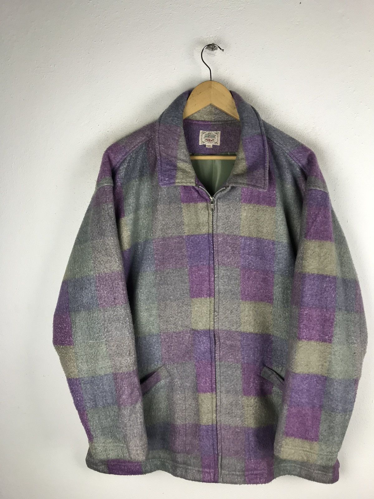 Japanese Brand × Vintage VIRGIN VOYAGE PLAID WOOL FABRIC VINTAGE JACKET Size US L / EU 52-54 / 3 - 4 Thumbnail