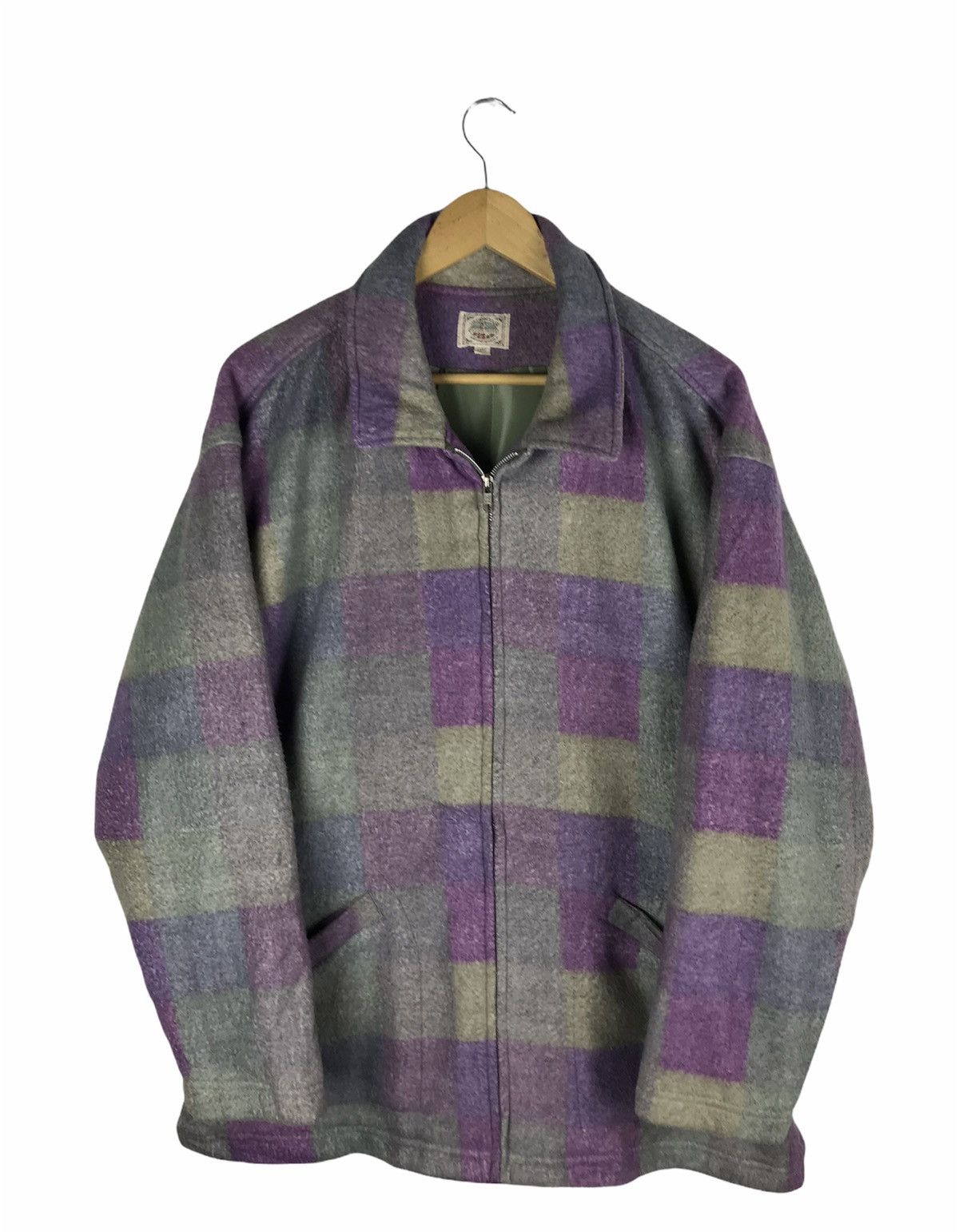 Japanese Brand × Vintage VIRGIN VOYAGE PLAID WOOL FABRIC VINTAGE JACKET Size US L / EU 52-54 / 3 - 1 Thumbnail