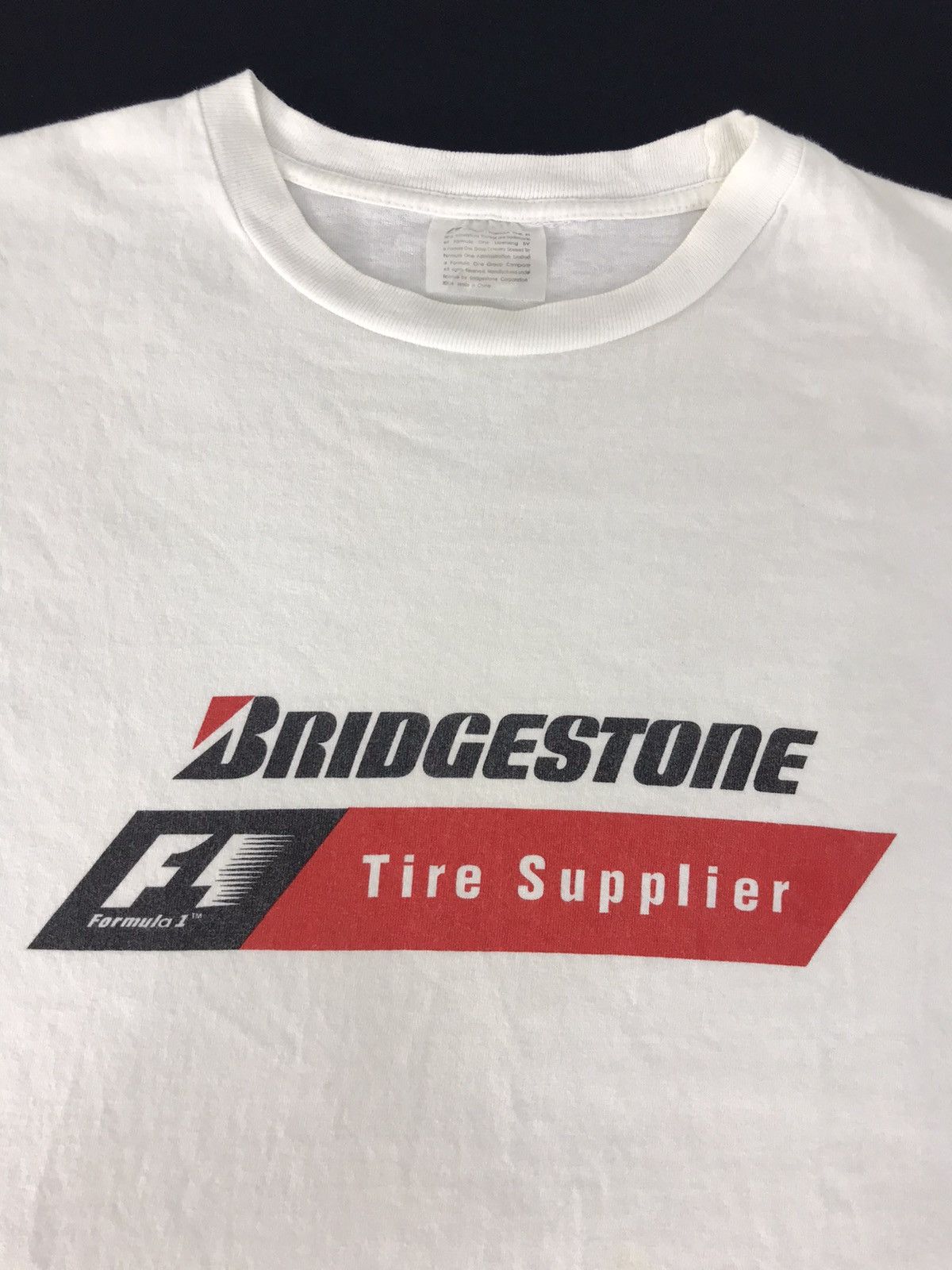 Vintage Vintage 90s Bridgestone F1 Tire Supplier Promo T-shirt Size US M / EU 48-50 / 2 - 3 Thumbnail