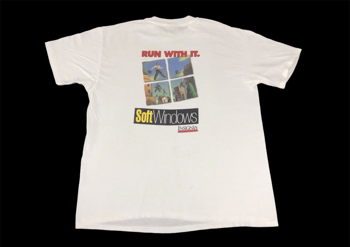 Microsoft × Vintage Vintage Run With It Soft Windows Insignia Solution Tee Size US XL / EU 56 / 4 - 1 Thumbnail