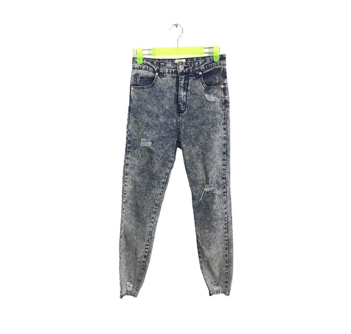 Japanese Brand Cotton On Denim Skinny Fit Cut Acid Wash Style Pants Size 26" / US 2 / IT 38 - 1 Thumbnail