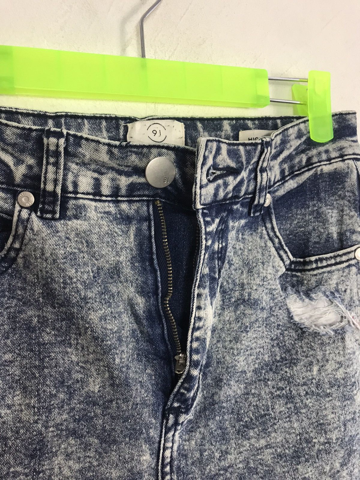 Japanese Brand Cotton On Denim Skinny Fit Cut Acid Wash Style Pants Size 26" / US 2 / IT 38 - 3 Thumbnail