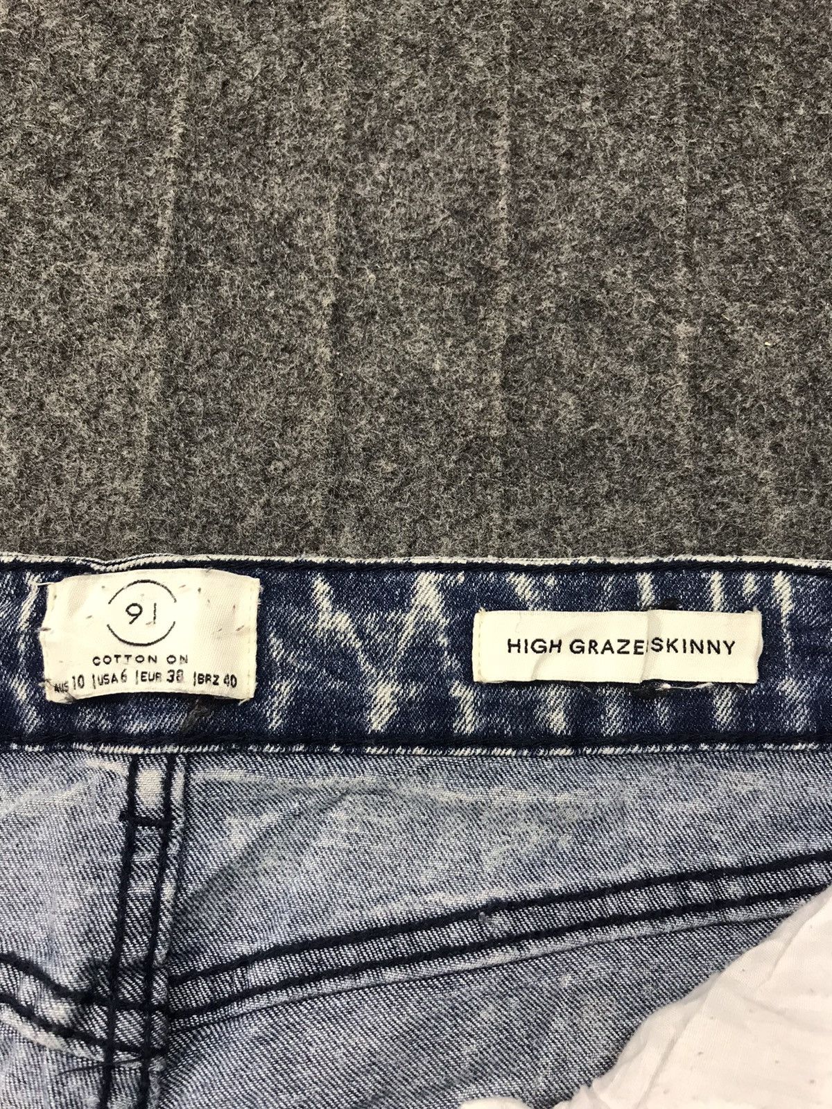 Japanese Brand Cotton On Denim Skinny Fit Cut Acid Wash Style Pants Size 26" / US 2 / IT 38 - 5 Thumbnail