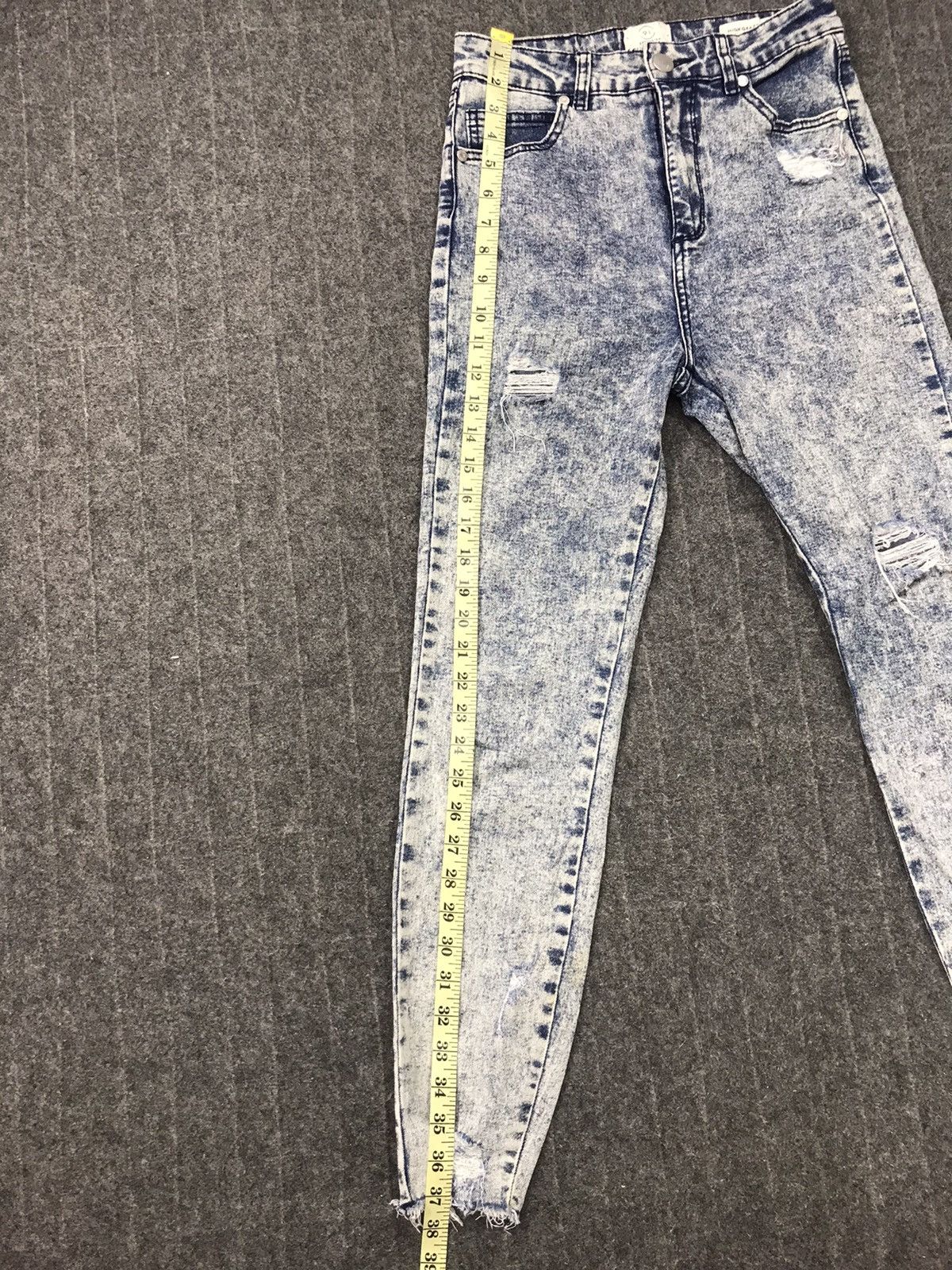 Japanese Brand Cotton On Denim Skinny Fit Cut Acid Wash Style Pants Size 26" / US 2 / IT 38 - 10 Thumbnail