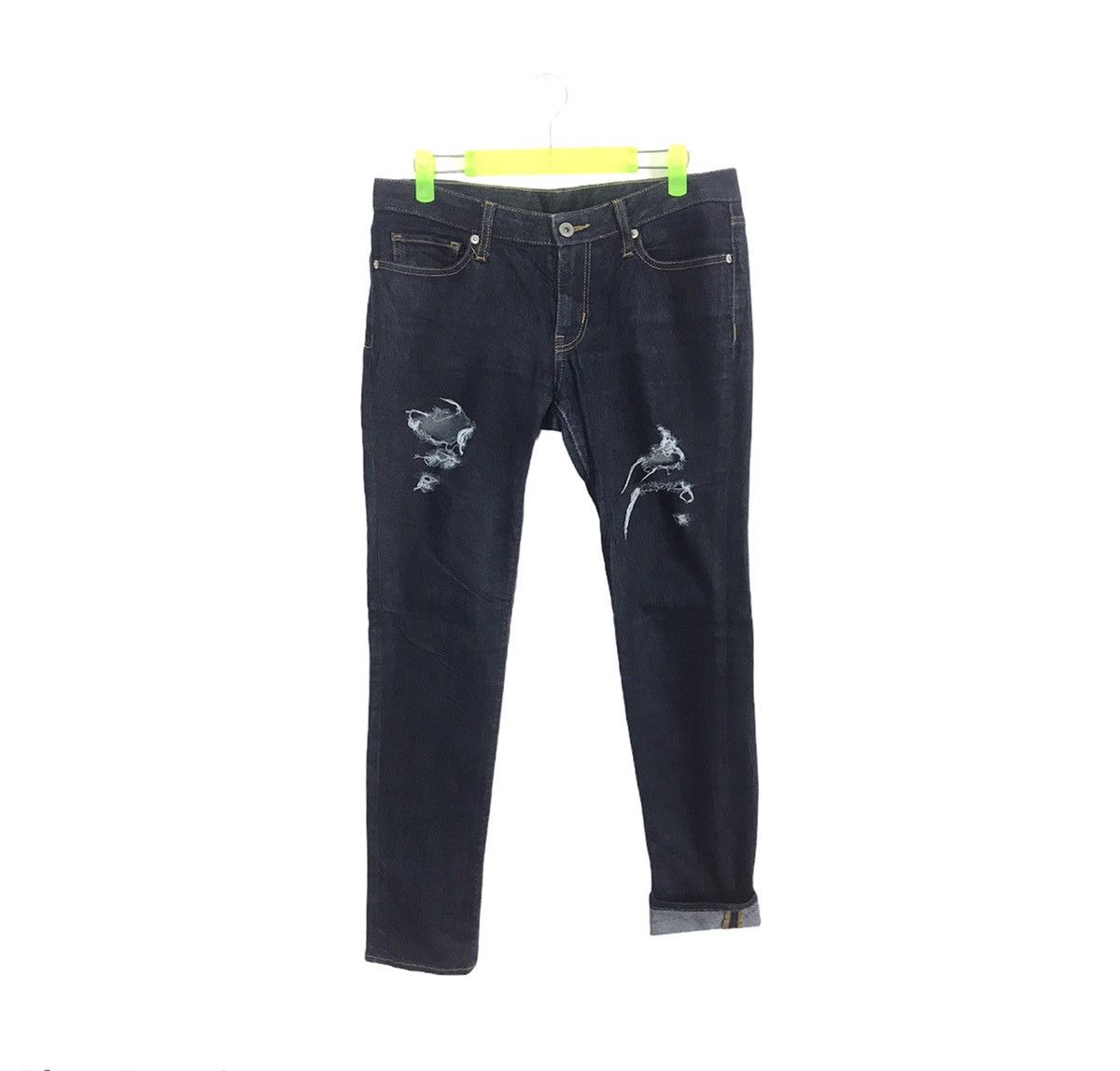 Japanese Brand × Vintage Vintage Japanese Brand Skinny Style Fits Distressed Denim Size US 32 / EU 48 - 1 Thumbnail
