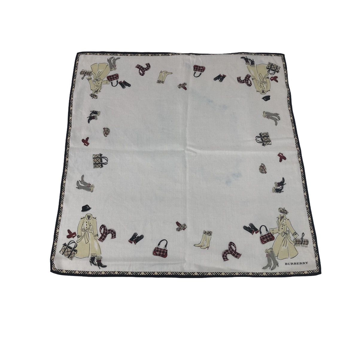 Burberry × Vintage Vintage Burberry Handkerchief Pocket Square Luxury 19X19 Size ONE SIZE - 3 Thumbnail
