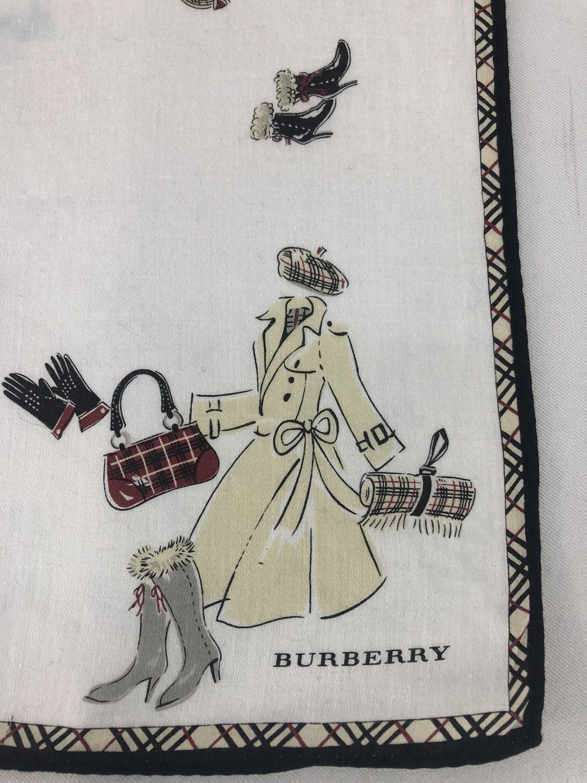 Burberry × Vintage Vintage Burberry Handkerchief Pocket Square Luxury 19X19 Size ONE SIZE - 1 Thumbnail