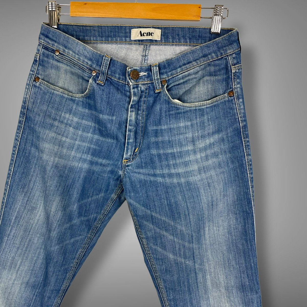 Acne Studios Acne Raw Blue Light Denim Jeans Y2K Size US 31 - 1 Thumbnail