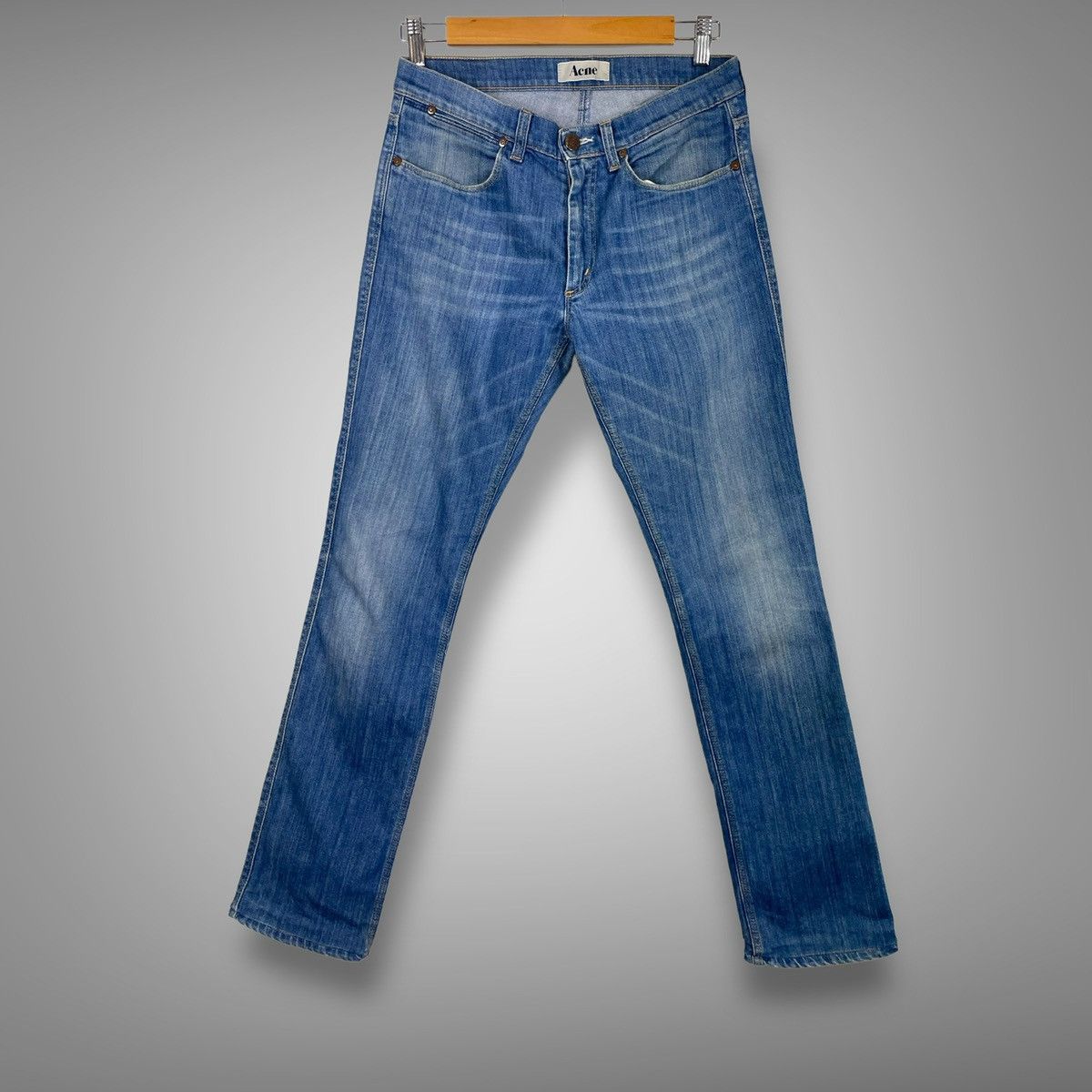 Acne Studios Acne Raw Blue Light Denim Jeans Y2K Size US 31 - 2 Thumbnail
