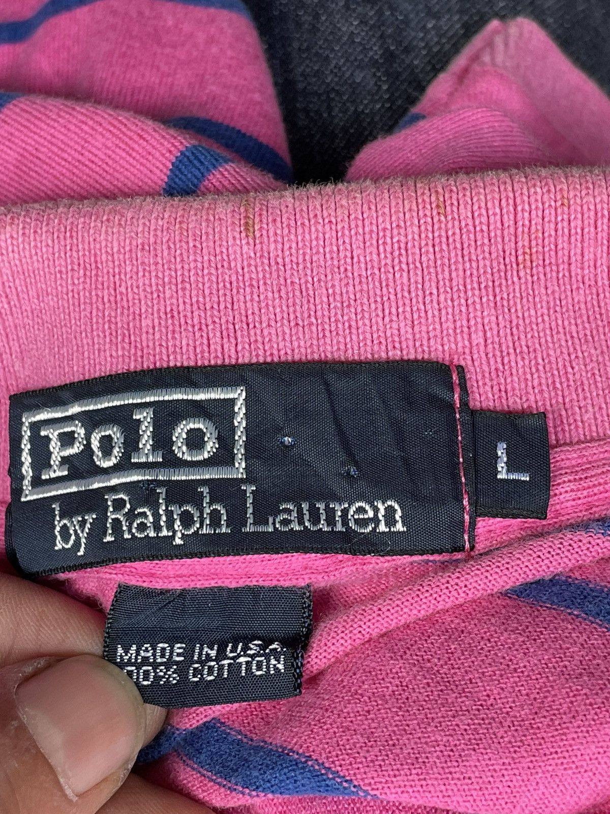 Polo Ralph Lauren × Vintage Vintage Polo Ralph Lauren striped Polo made in usa Size US L / EU 52-54 / 3 - 6 Thumbnail