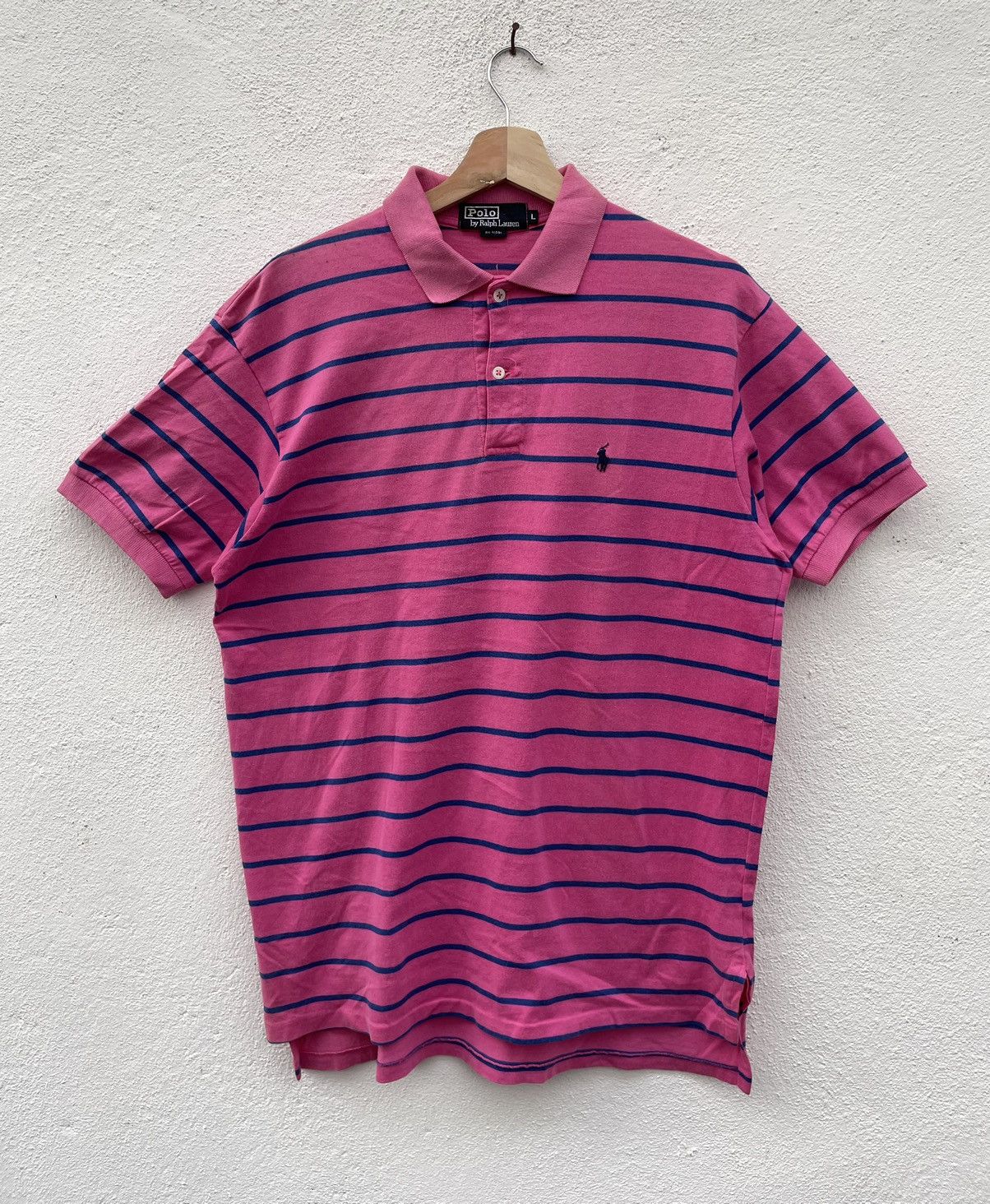 Polo Ralph Lauren × Vintage Vintage Polo Ralph Lauren striped Polo made in usa Size US L / EU 52-54 / 3 - 1 Thumbnail