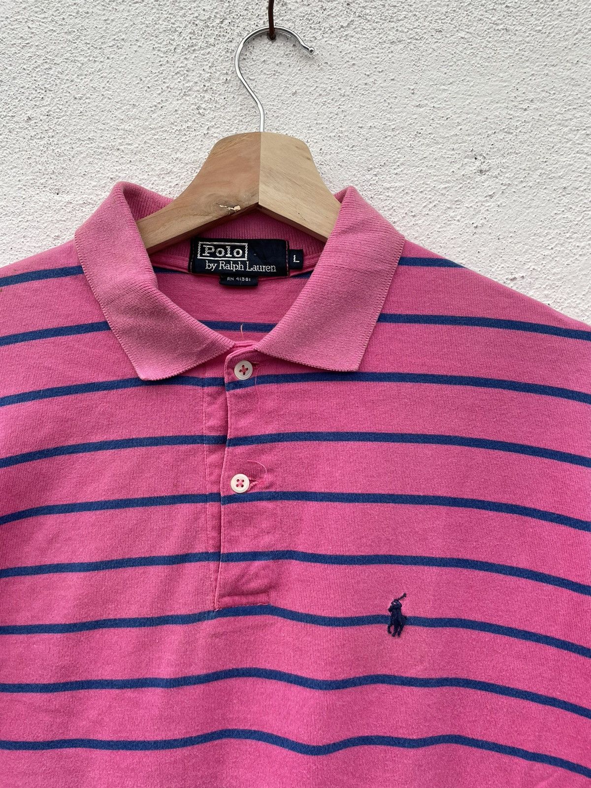 Polo Ralph Lauren × Vintage Vintage Polo Ralph Lauren striped Polo made in usa Size US L / EU 52-54 / 3 - 4 Thumbnail
