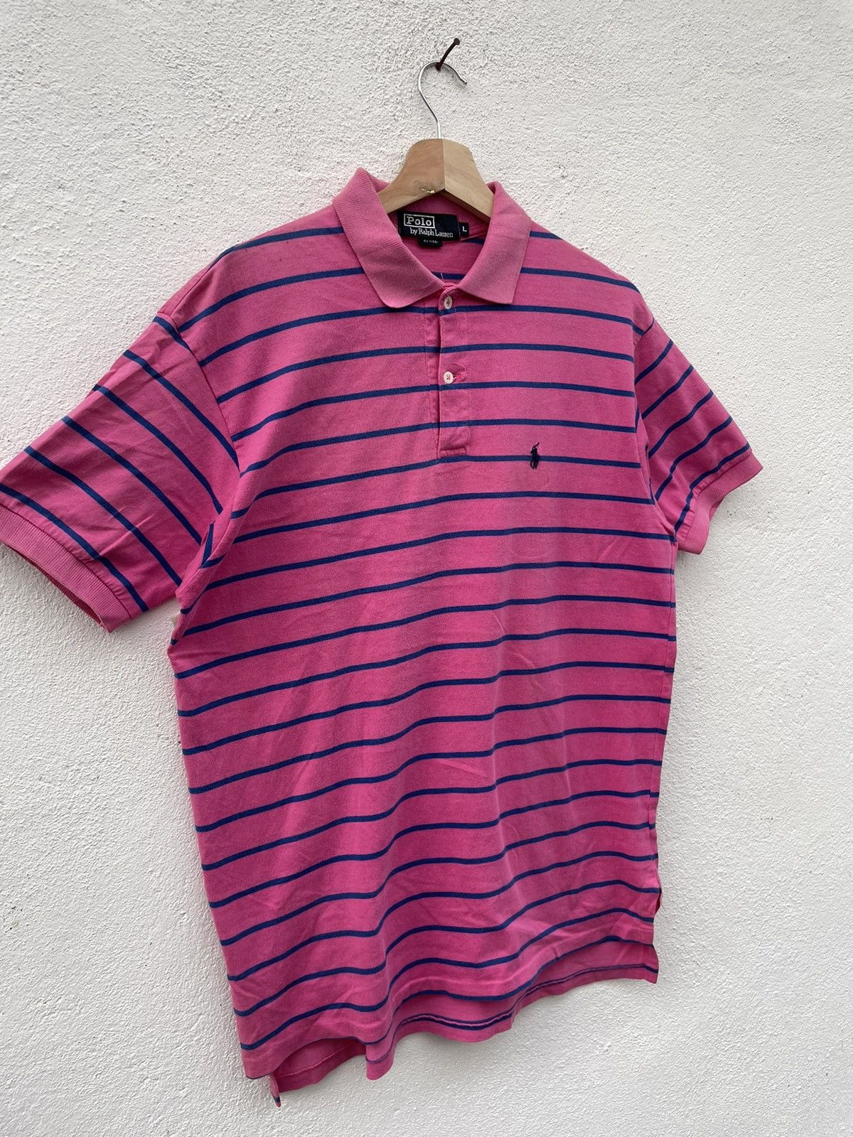 Polo Ralph Lauren × Vintage Vintage Polo Ralph Lauren striped Polo made in usa Size US L / EU 52-54 / 3 - 3 Thumbnail