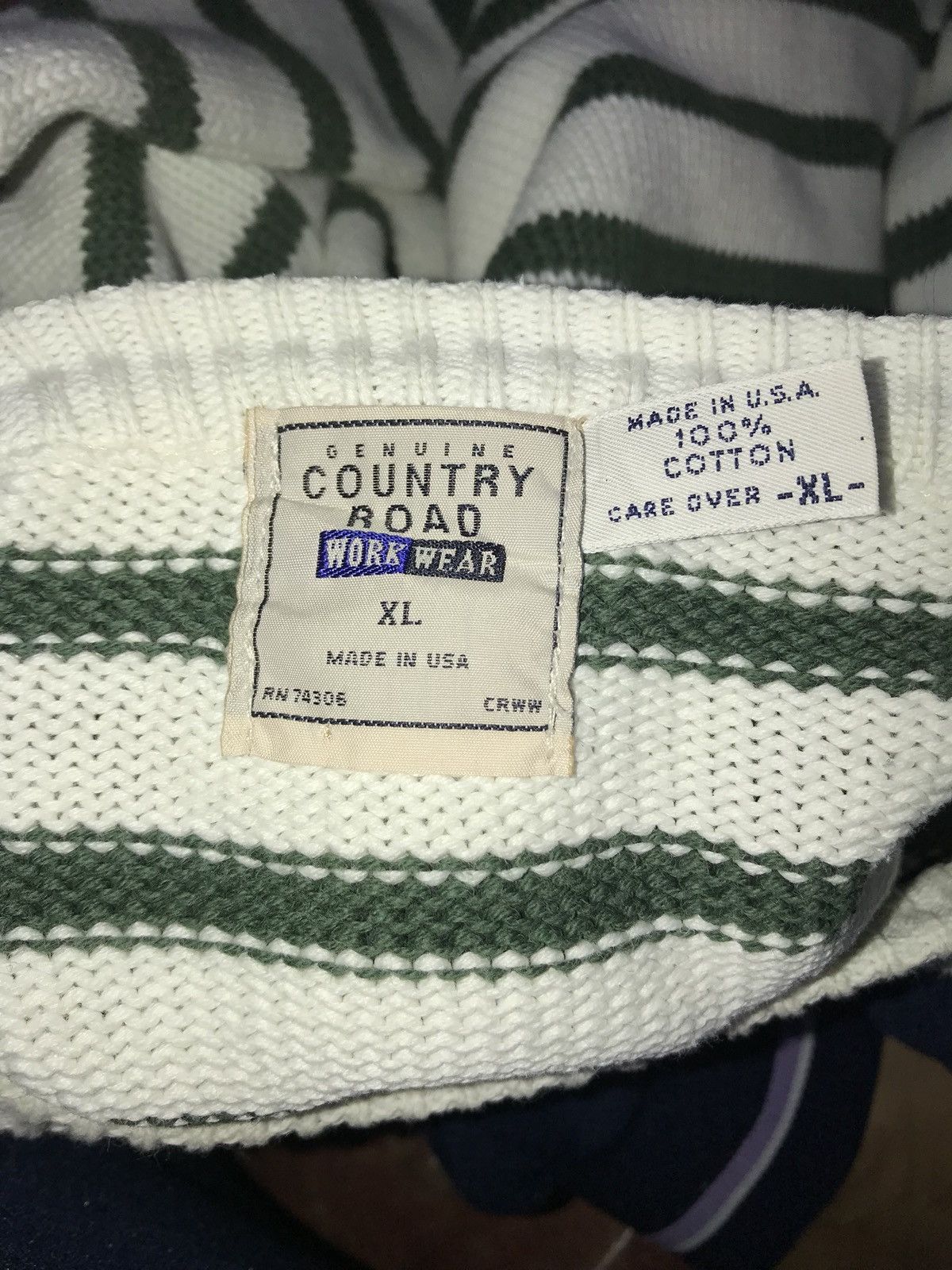 Country Road × Vintage Vintage Country Road Striped Knit Sweatshirt Made in Usa Size US XL / EU 56 / 4 - 3 Thumbnail