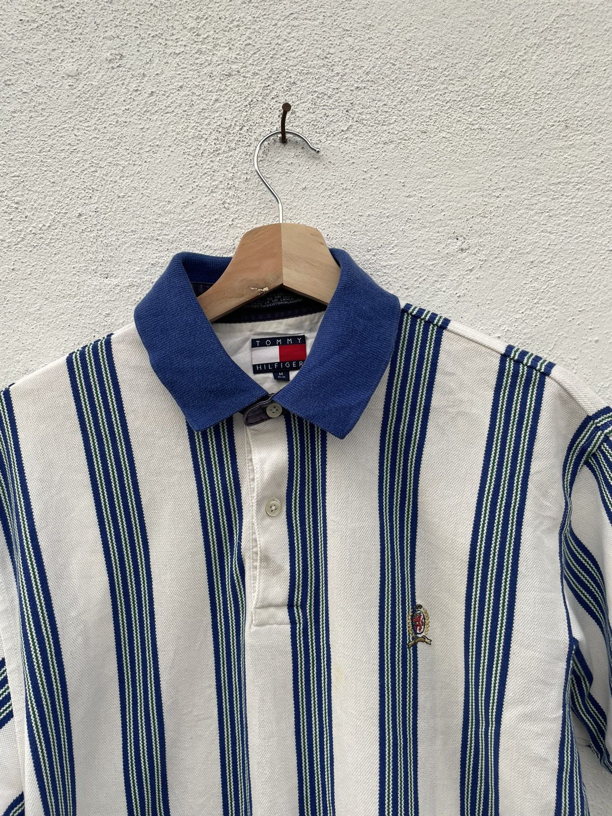Tommy Hilfiger × Vintage Vintage Tommy Hilfiger Striped Polos Size US M / EU 48-50 / 2 - 2 Thumbnail