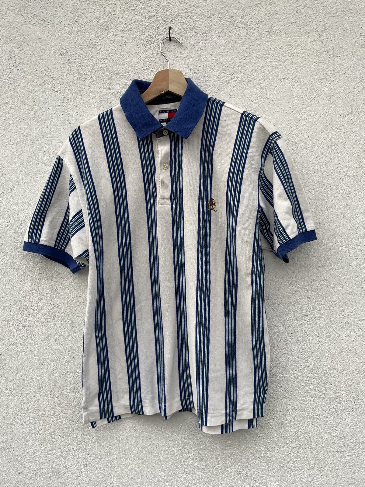 Tommy Hilfiger × Vintage Vintage Tommy Hilfiger Striped Polos Size US M / EU 48-50 / 2 - 1 Thumbnail