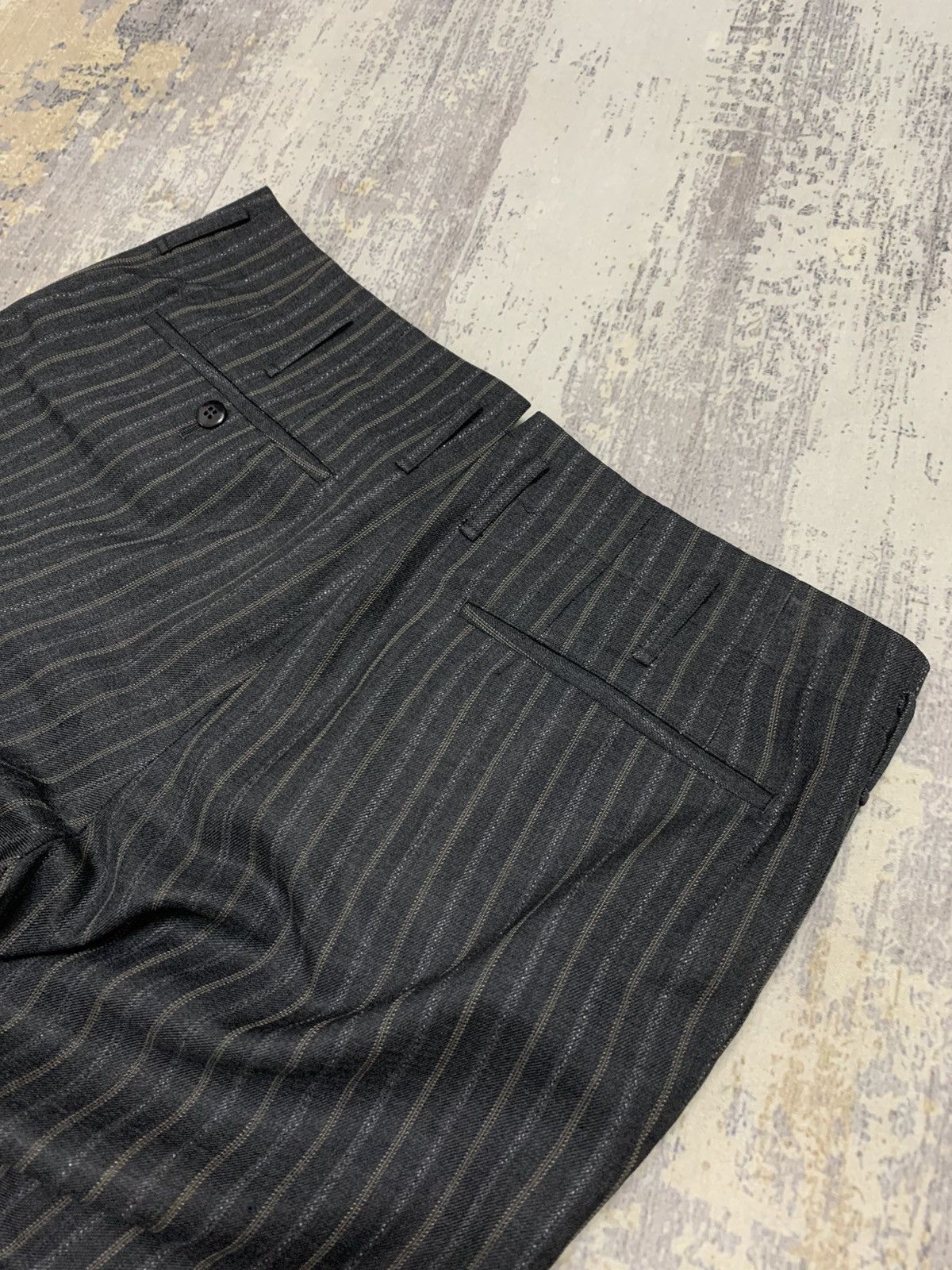 Japanese Brand Vintage Retro Stripe Made In England Cropped Pant 32x27.5 Size US 32 / EU 48 - 6 Thumbnail