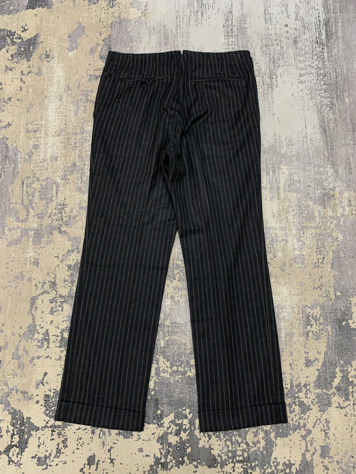 Japanese Brand Vintage Retro Stripe Made In England Cropped Pant 32x27.5 Size US 32 / EU 48 - 2 Thumbnail