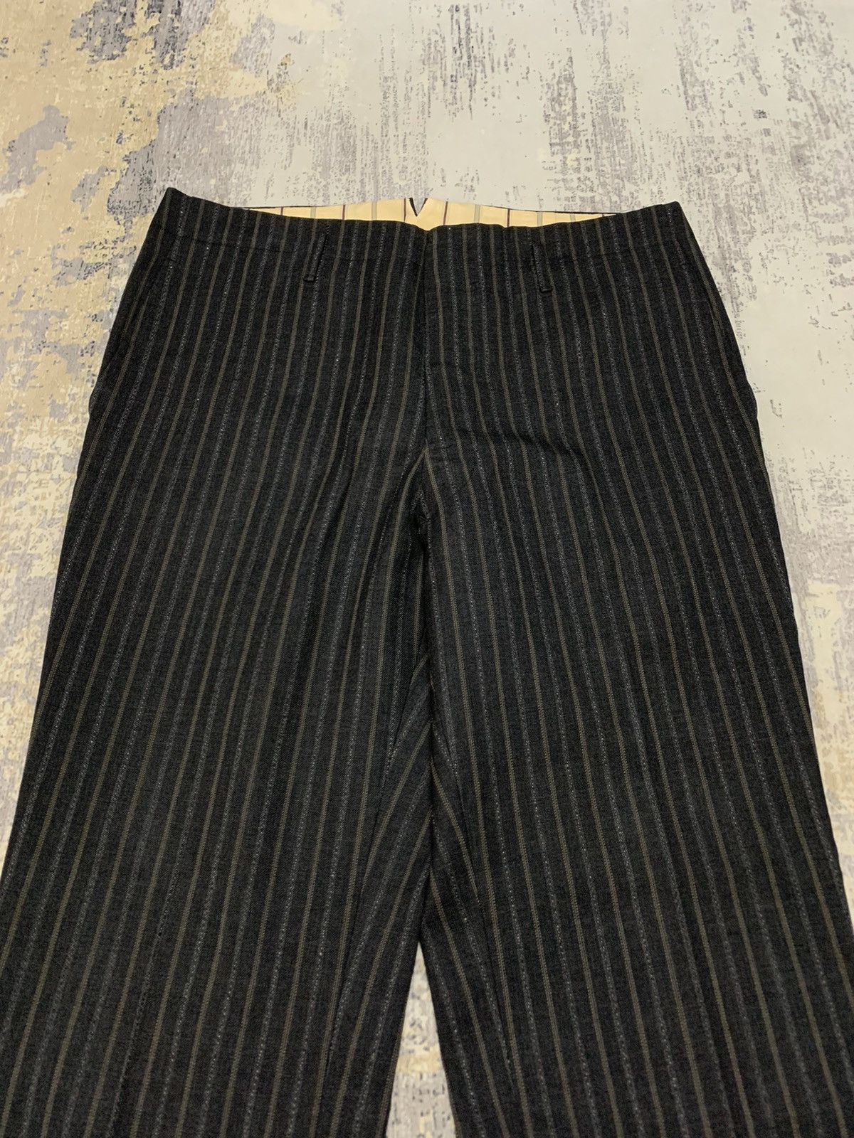 Japanese Brand Vintage Retro Stripe Made In England Cropped Pant 32x27.5 Size US 32 / EU 48 - 3 Thumbnail