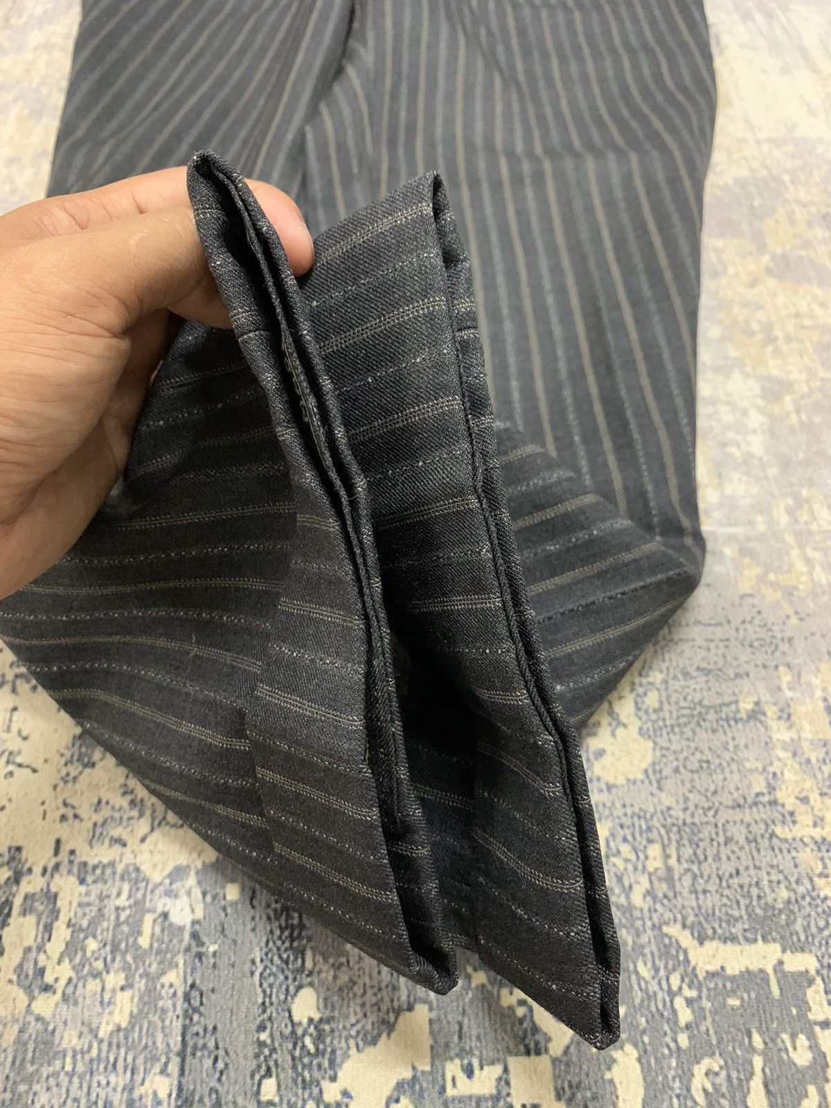 Japanese Brand Vintage Retro Stripe Made In England Cropped Pant 32x27.5 Size US 32 / EU 48 - 8 Thumbnail
