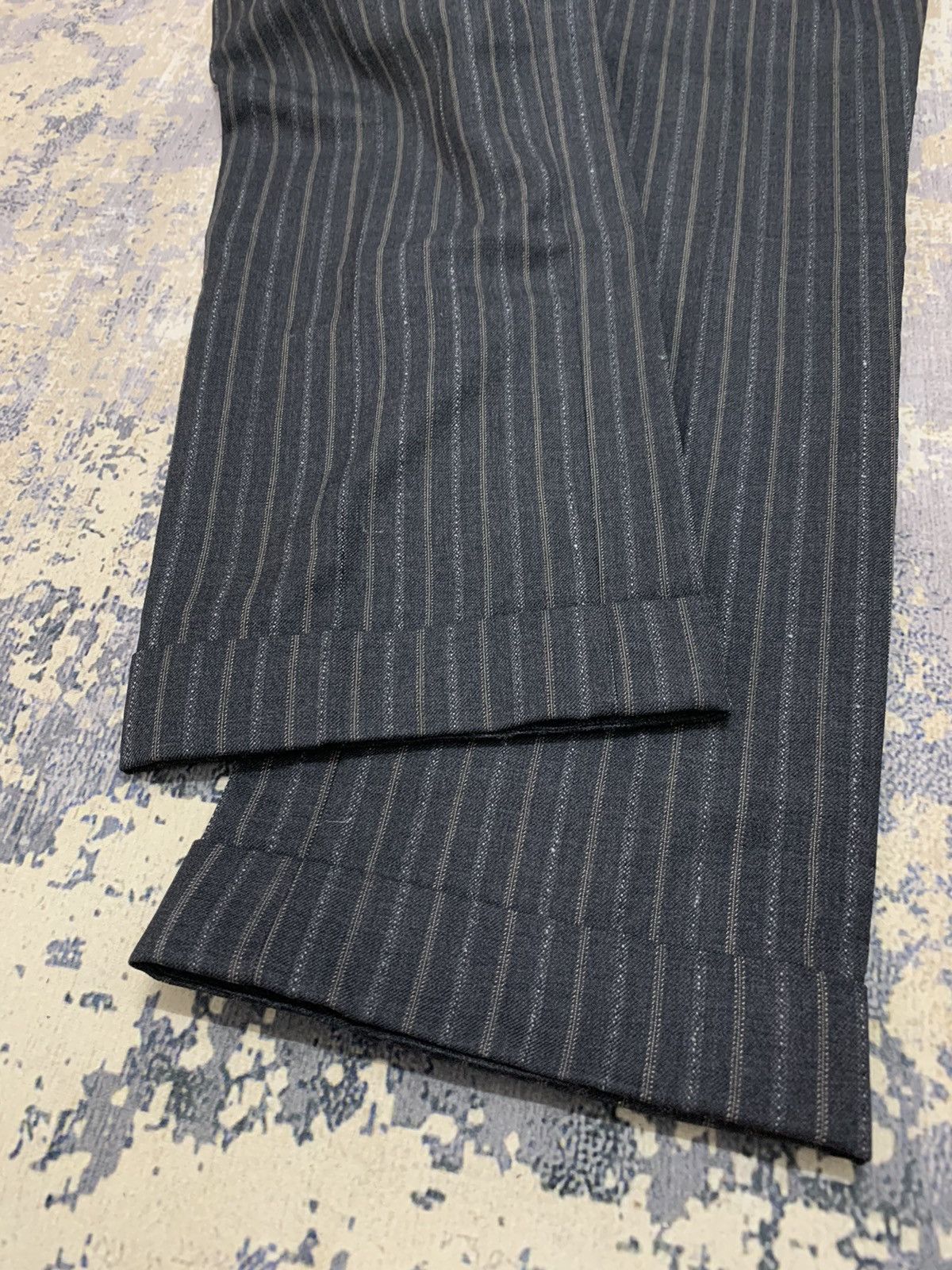 Japanese Brand Vintage Retro Stripe Made In England Cropped Pant 32x27.5 Size US 32 / EU 48 - 7 Thumbnail