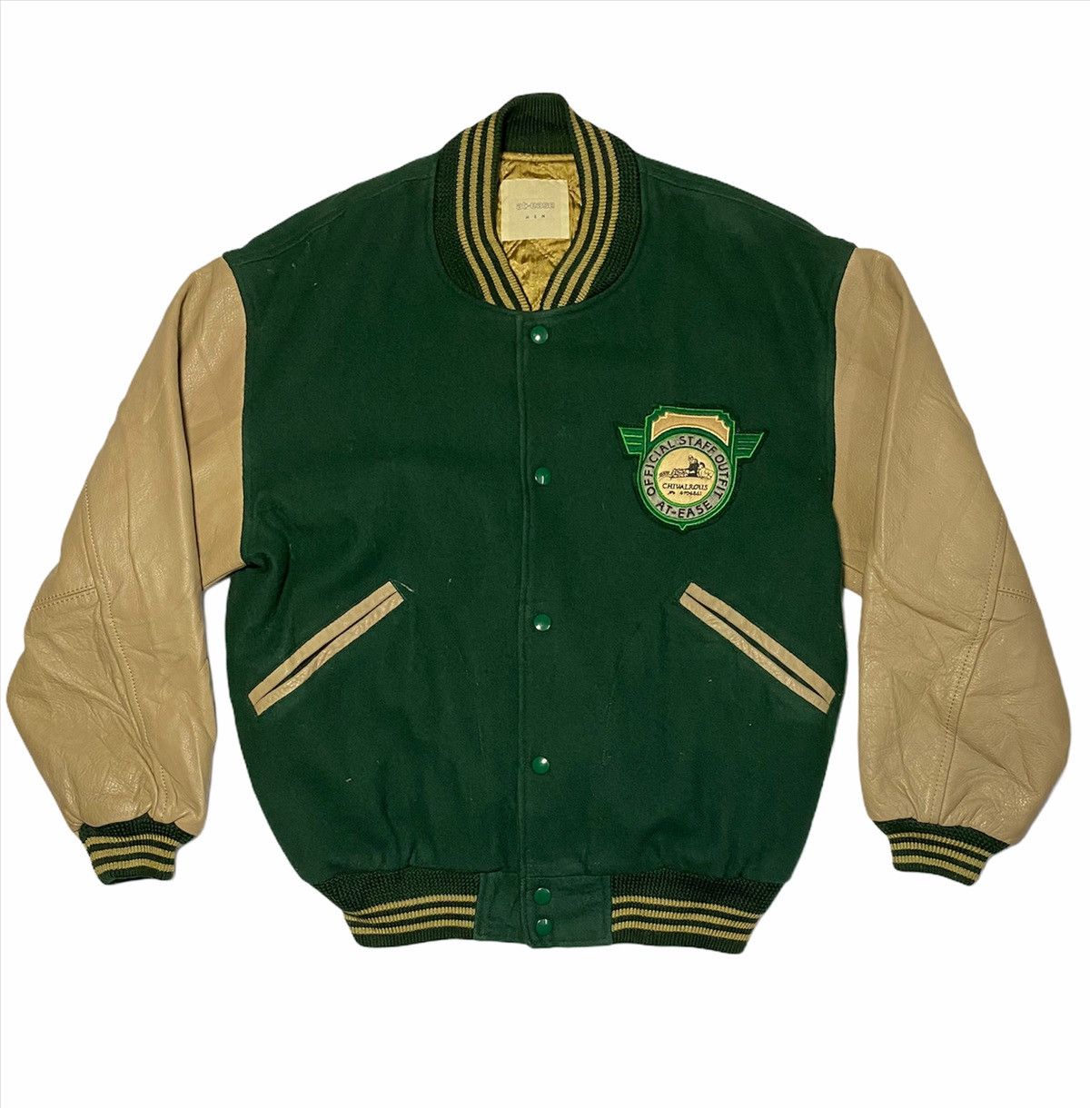Leather Japanese Brand At-Ease Varsity Bomber Letterman’s jackets Size US L / EU 52-54 / 3 - 3 Thumbnail