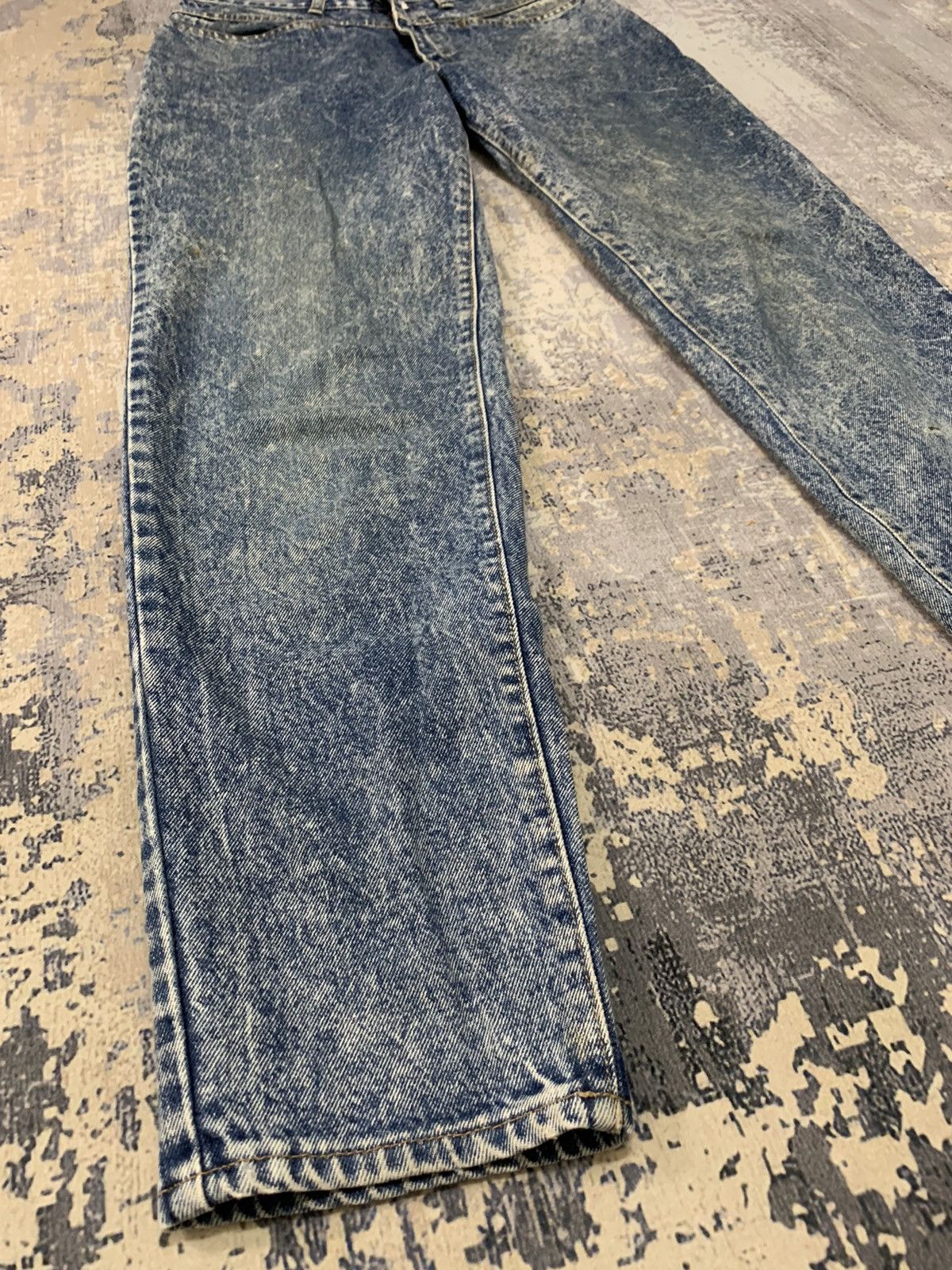 Vintage G.L.Heart Denim Acid Wash Retro Punk Tapered Jeans 28x30 Size US 28 / EU 44 - 4 Thumbnail