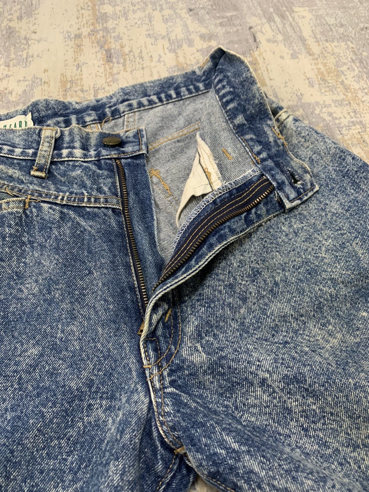 Vintage G.L.Heart Denim Acid Wash Retro Punk Tapered Jeans 28x30 Size US 28 / EU 44 - 7 Thumbnail