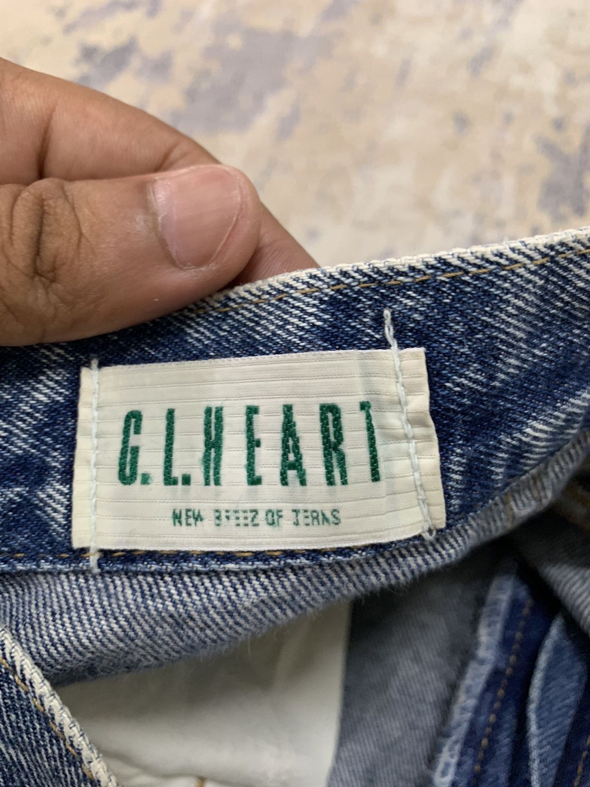 Vintage G.L.Heart Denim Acid Wash Retro Punk Tapered Jeans 28x30 Size US 28 / EU 44 - 11 Thumbnail