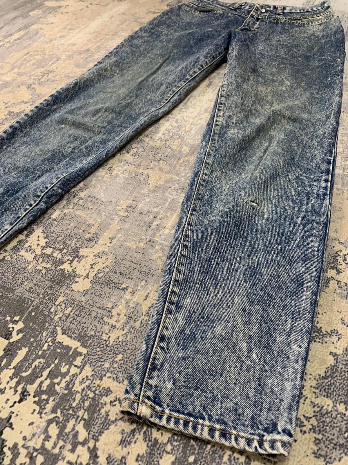 Vintage G.L.Heart Denim Acid Wash Retro Punk Tapered Jeans 28x30 Size US 28 / EU 44 - 5 Thumbnail