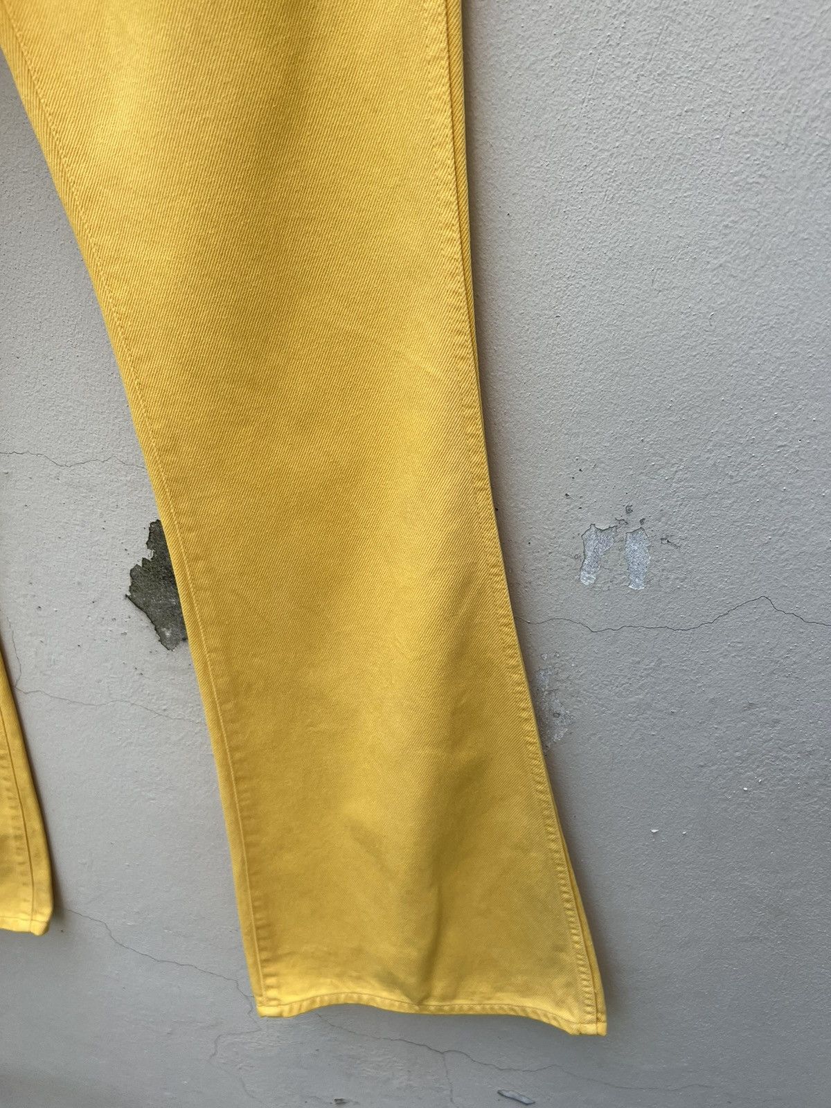 Big John Vintage 90s Big John Japan Yellow Denim Super Flare Jeans Size US 30 / EU 46 - 12 Thumbnail