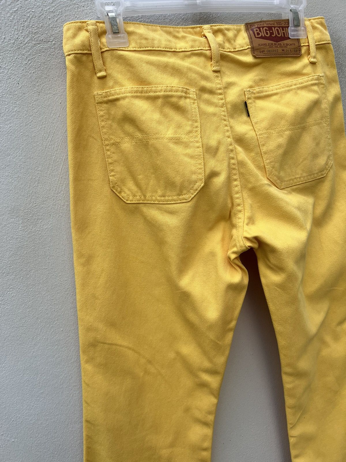 Big John Vintage 90s Big John Japan Yellow Denim Super Flare Jeans Size US 30 / EU 46 - 15 Thumbnail