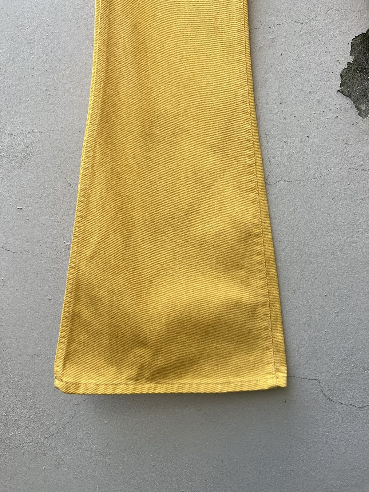 Big John Vintage 90s Big John Japan Yellow Denim Super Flare Jeans Size US 30 / EU 46 - 10 Thumbnail