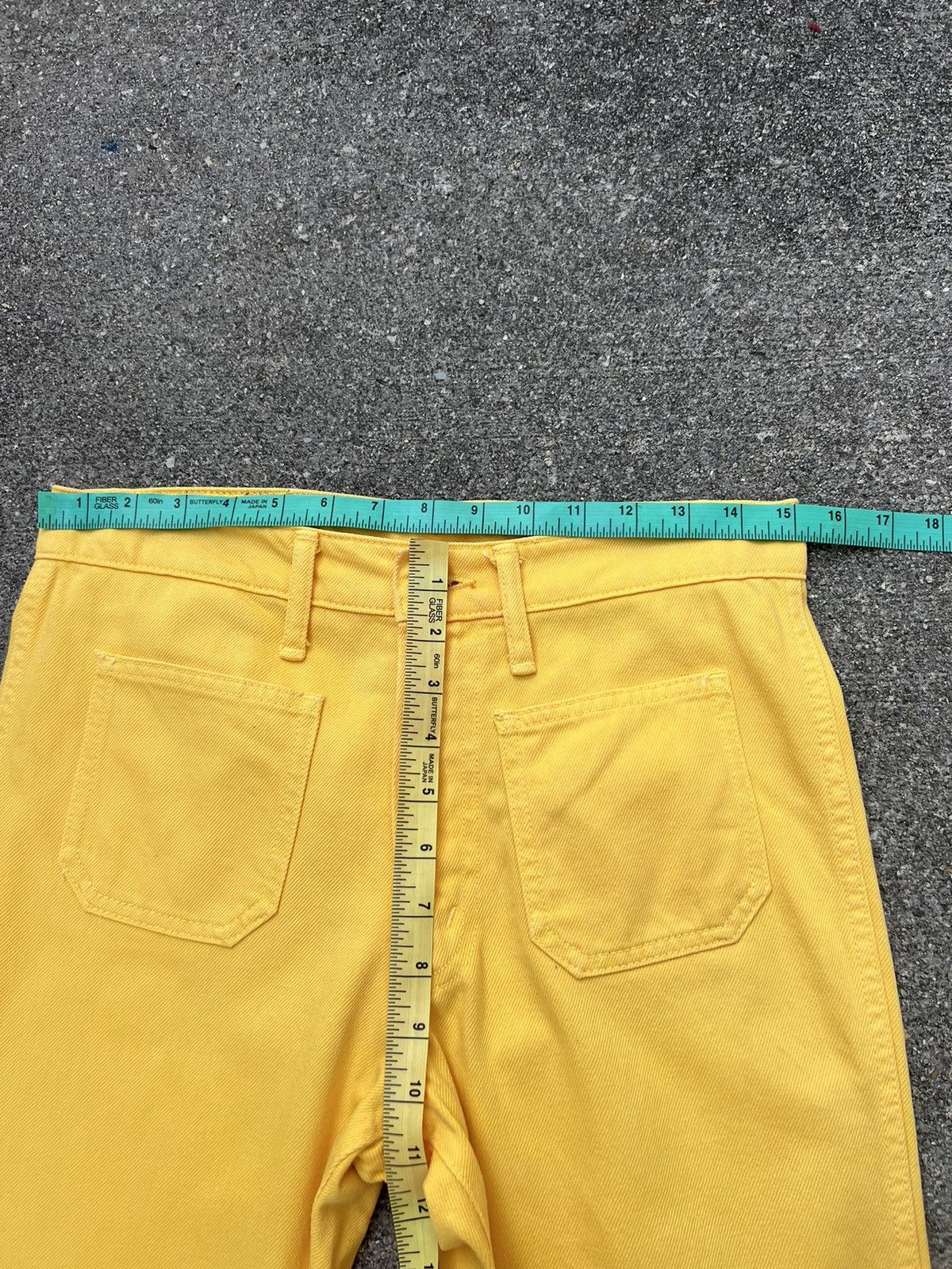 Big John Vintage 90s Big John Japan Yellow Denim Super Flare Jeans Size US 30 / EU 46 - 2 Thumbnail